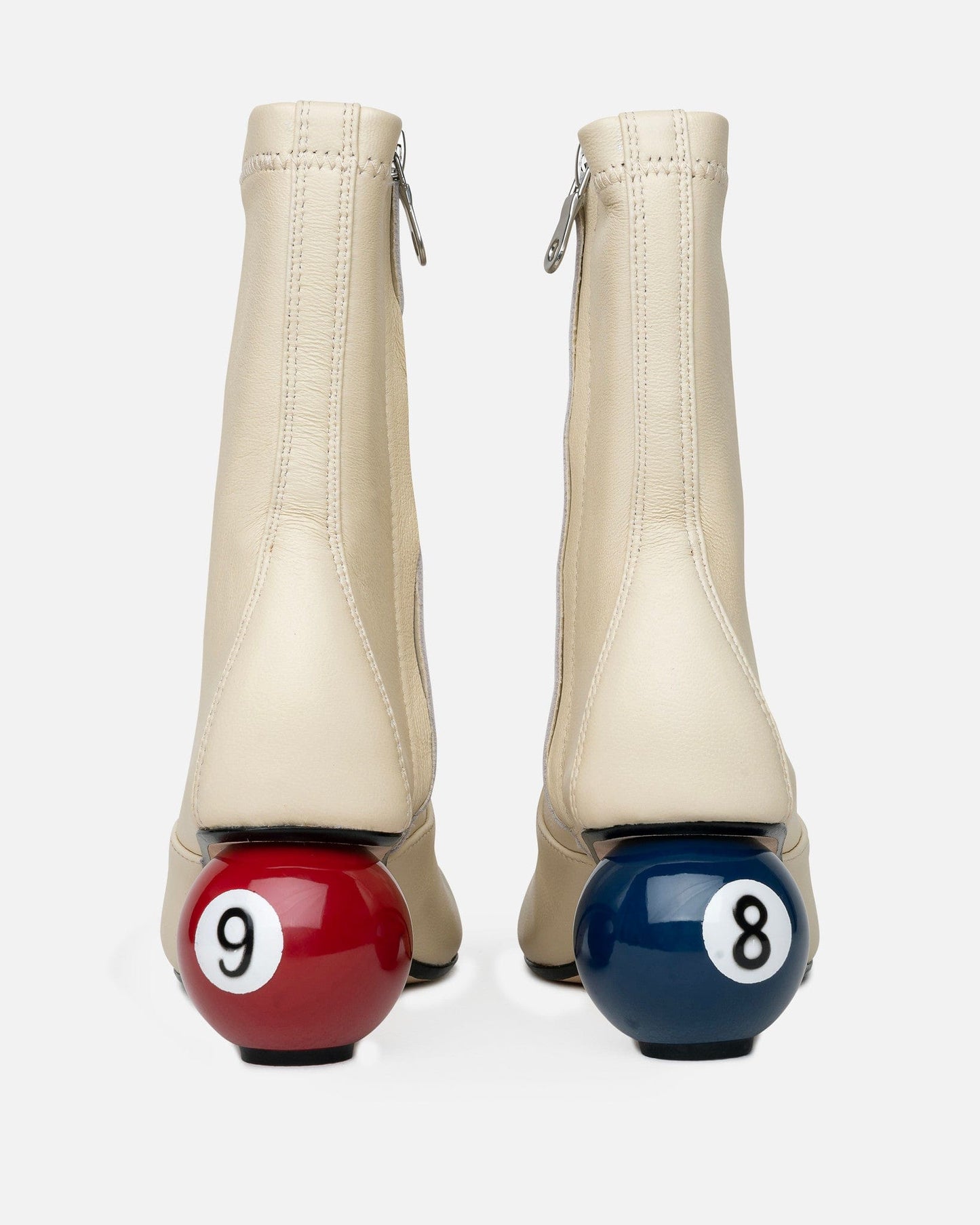 Maison Mihara Yasuhiro Women Boots Billiard Heel Boots in Biege