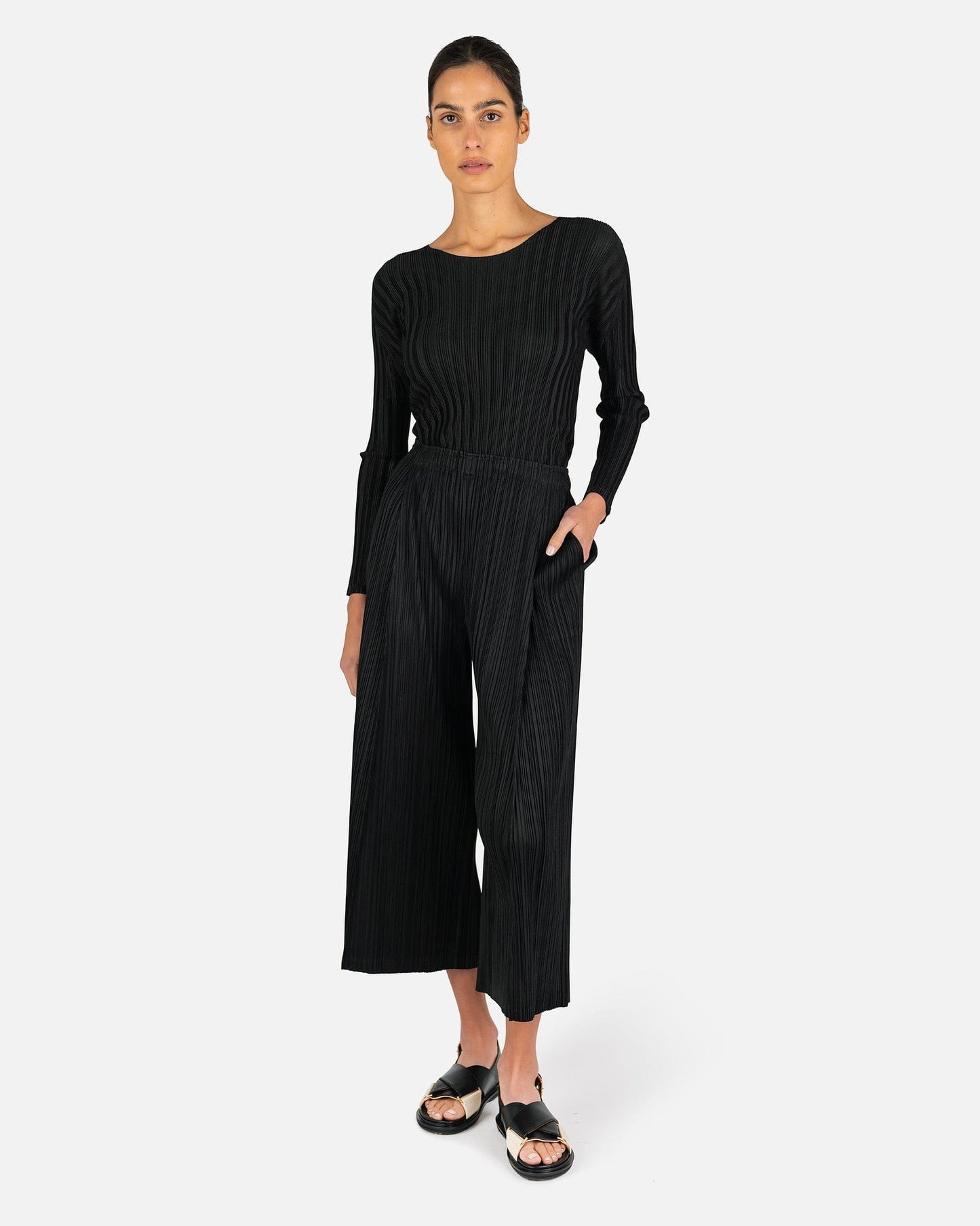 Pleats Please Issey Miyake Women Pants Blow Pants in Black