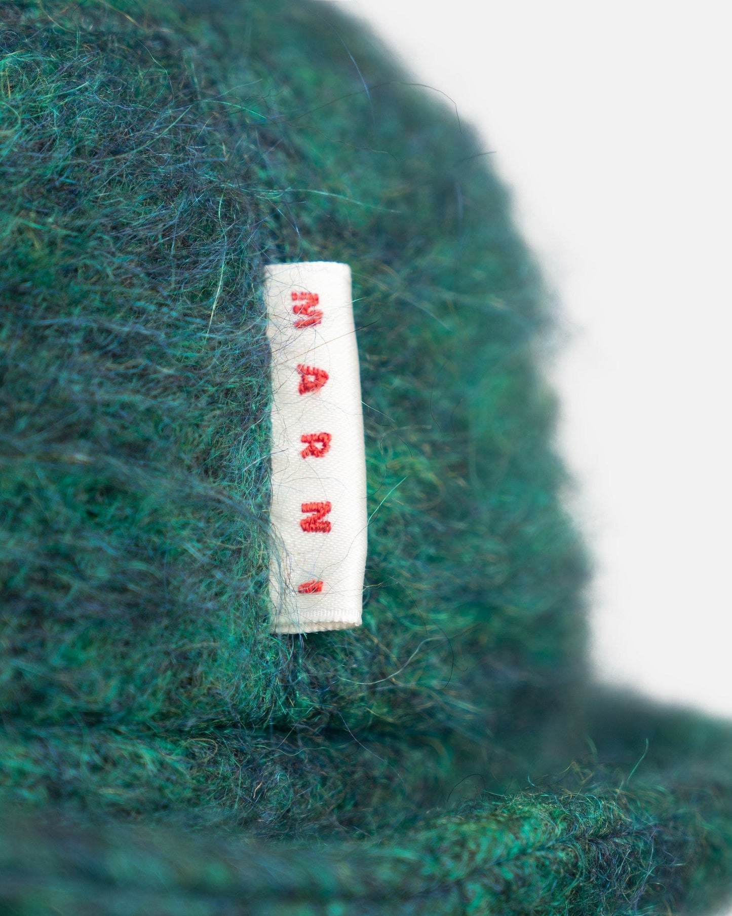 Marni Men's Hats Brushed Wool Check Hat in Gazebo