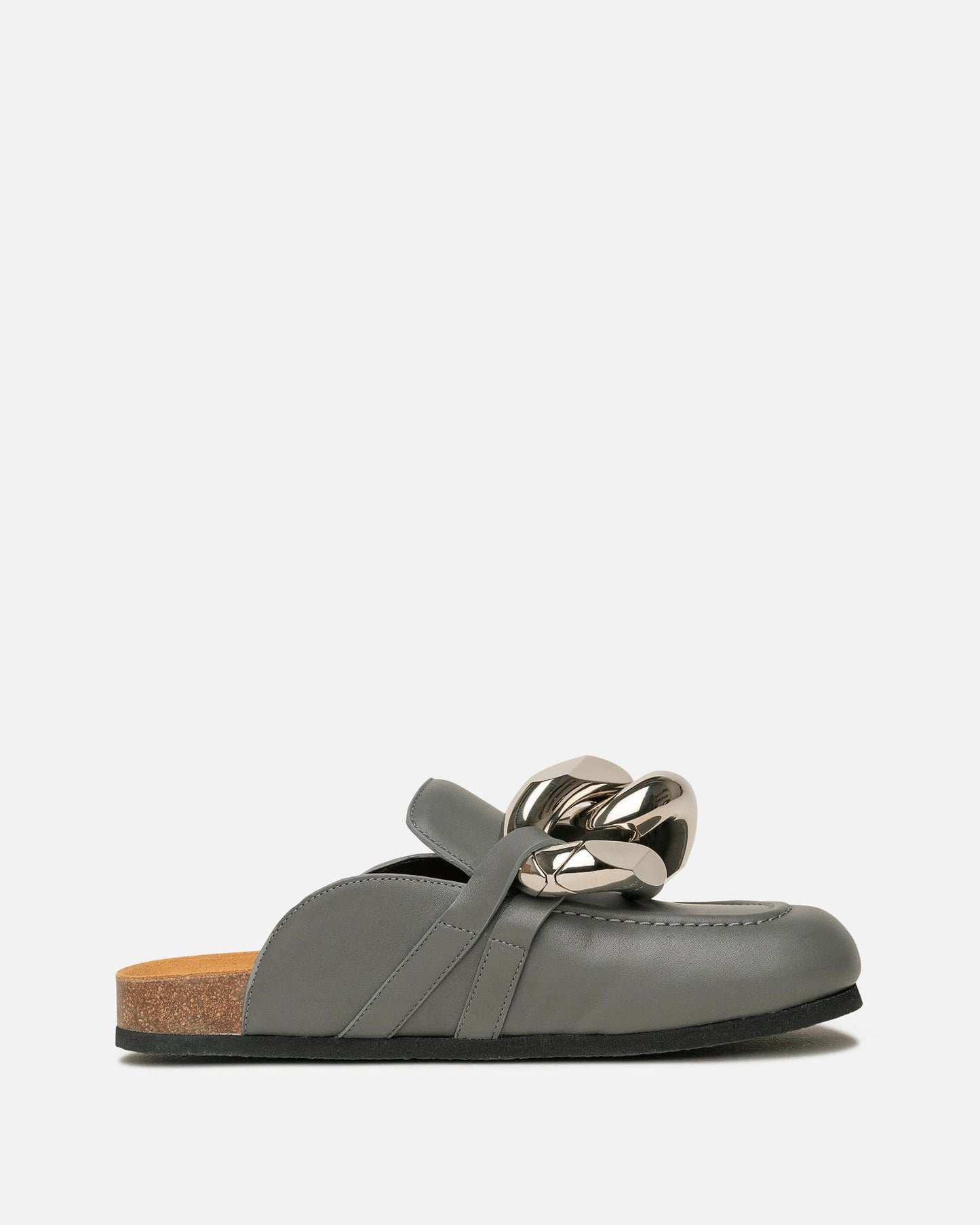 JW Anderson Men's Sneakers Calf Chain Loafer in Medium Grey