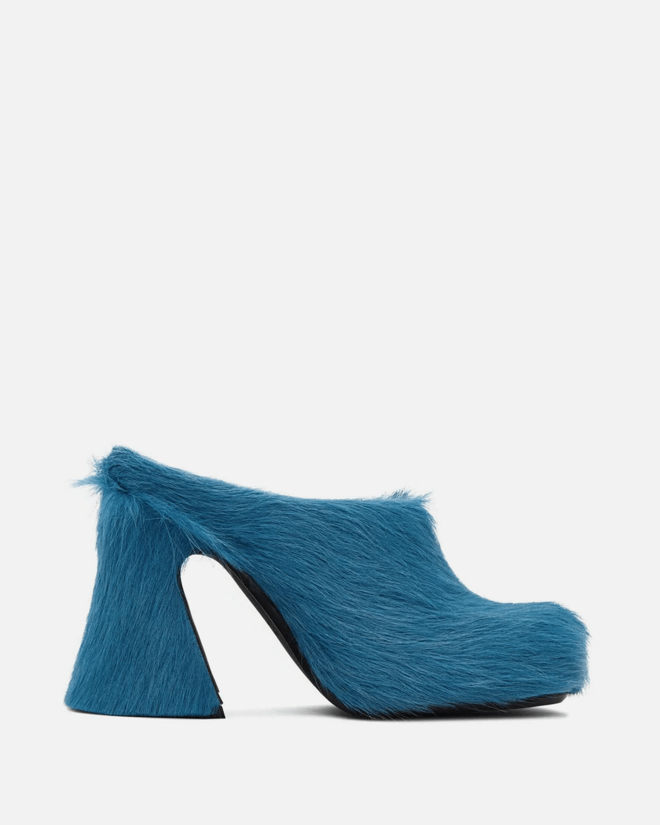 Marni Women Heels Calf-Hair Sabot Heel in Mineral Blue