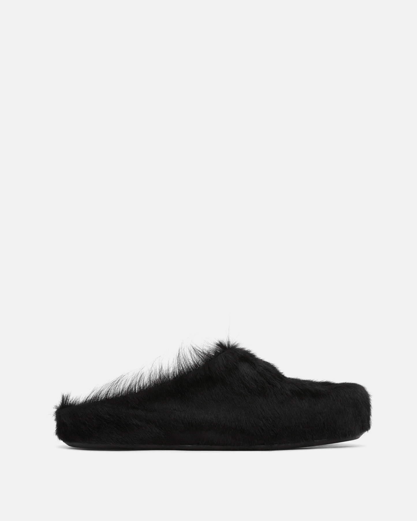 Marni Men's Shoes Calf-Hair Sabot in Black