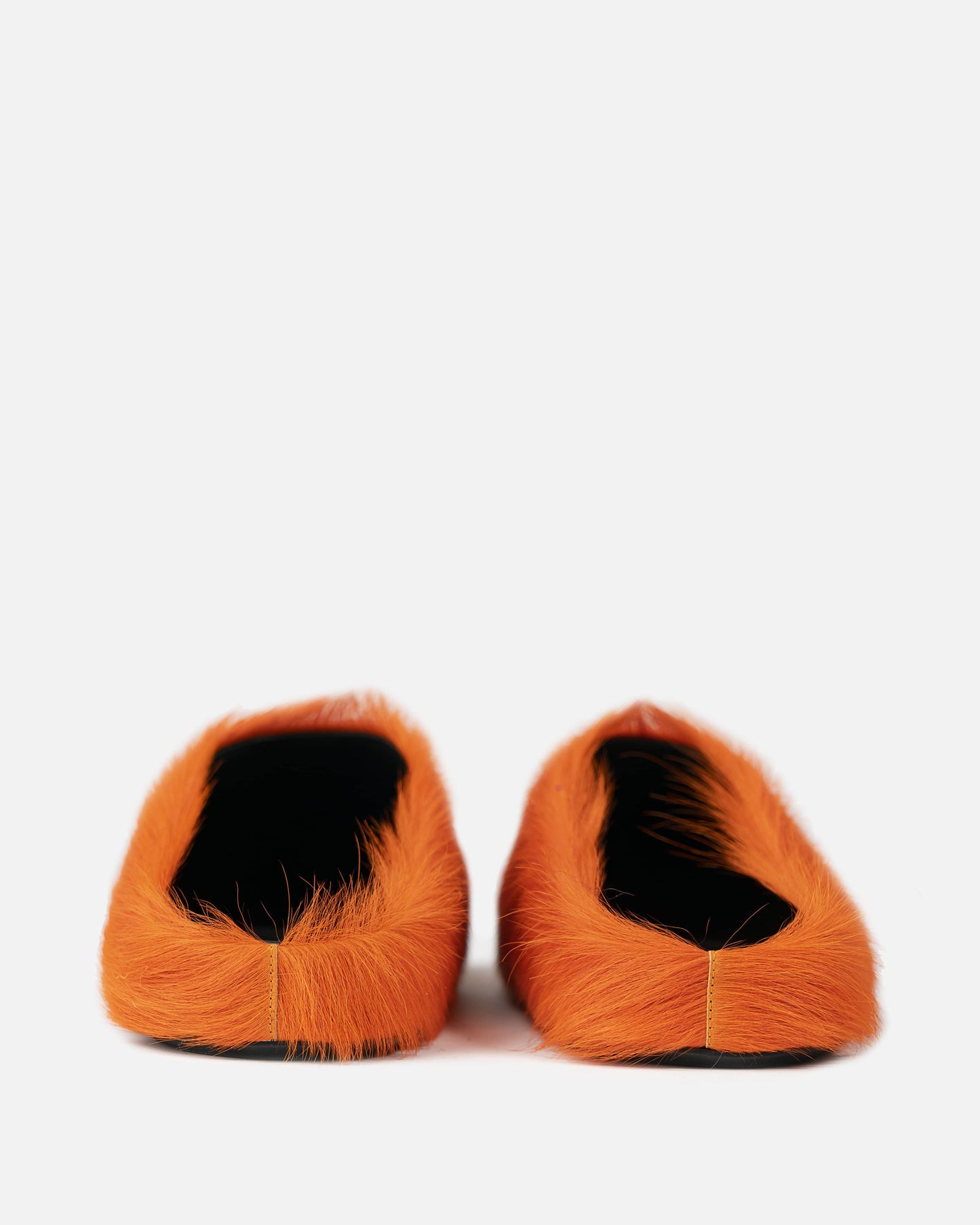 Marni Men's Shoes Calf-Hair Sabot in Orange