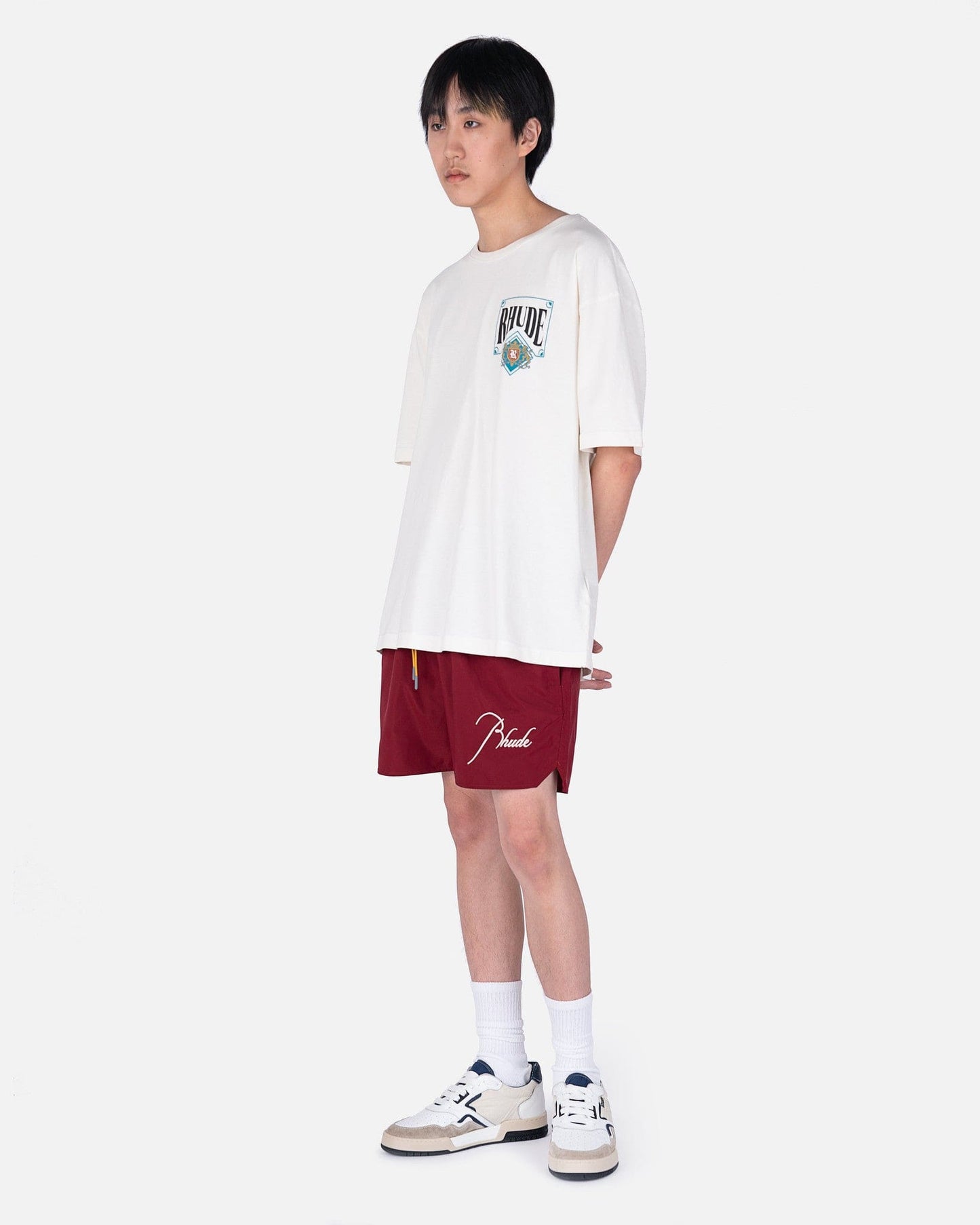 Rhude Men's T-Shirts Card T-Shirt in Vintage White