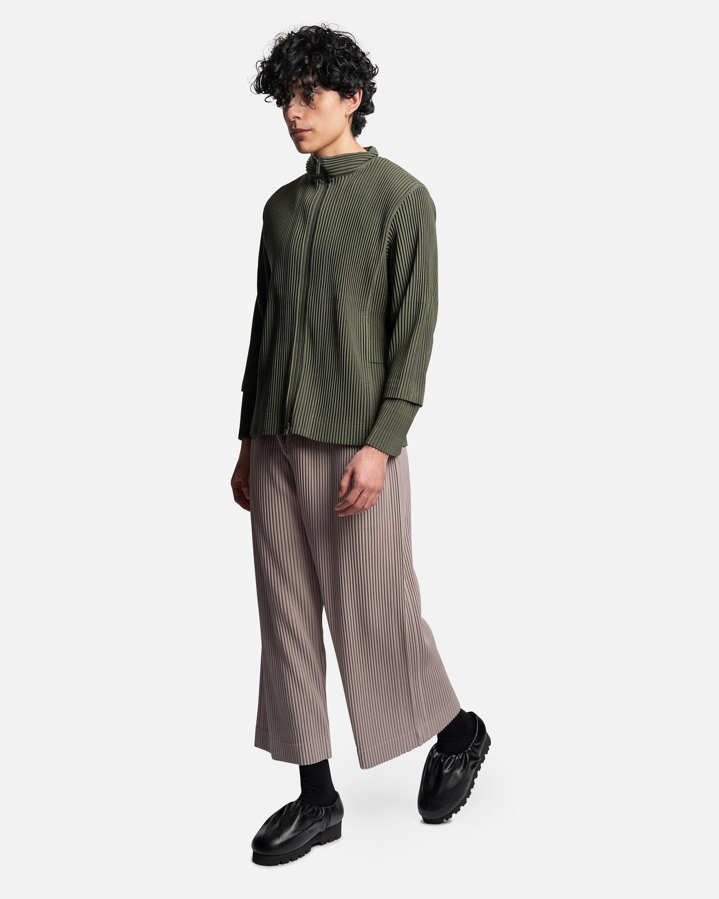 Homme Plissé Issey Miyake Men's Jackets Cargo Jacket in Light Cedar Green