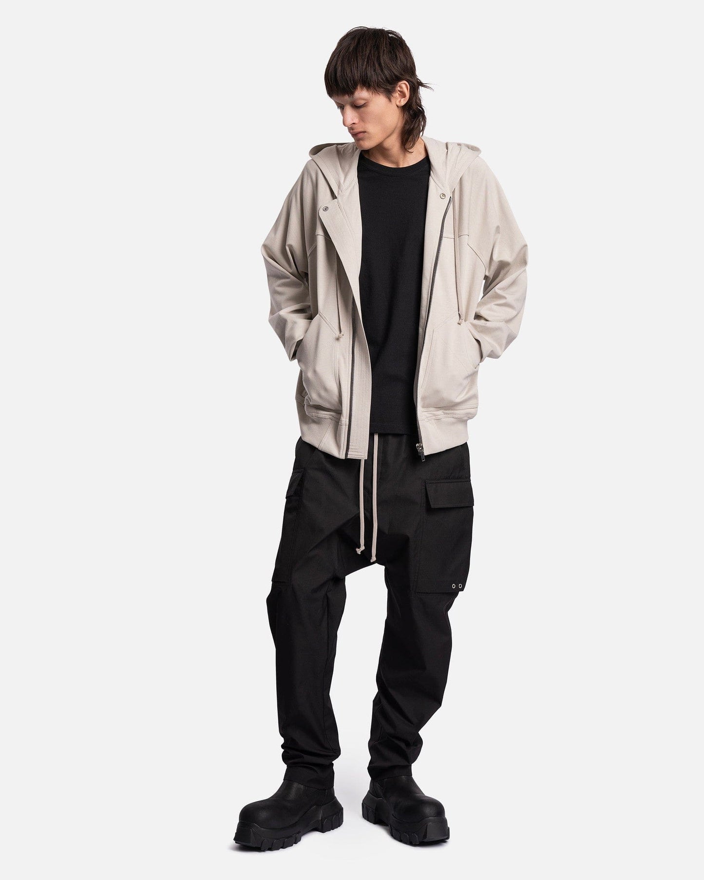 Rick Owens Men's Pants Cargo Long in Black