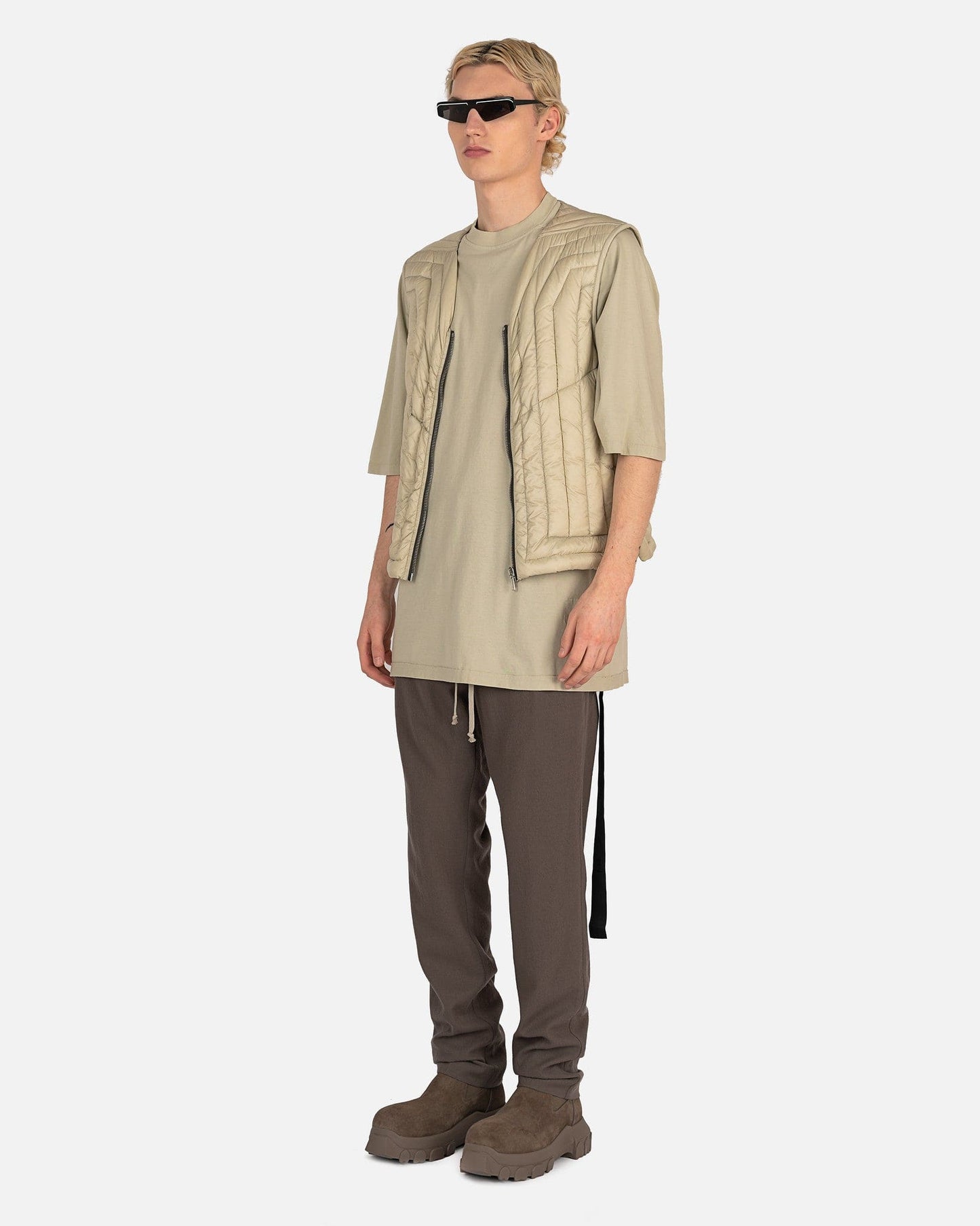 Rick Owens Men's Jackets Cargo Vest in Pearl