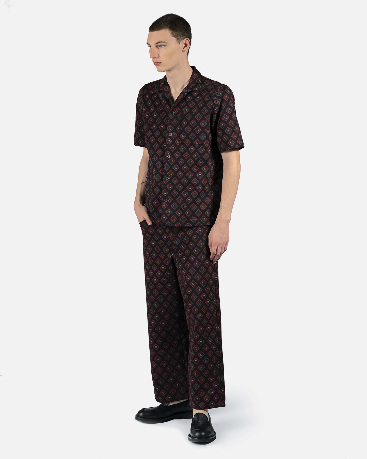 Dries Van Noten Men's Shirts Carltone Button-Up Shirt in Black