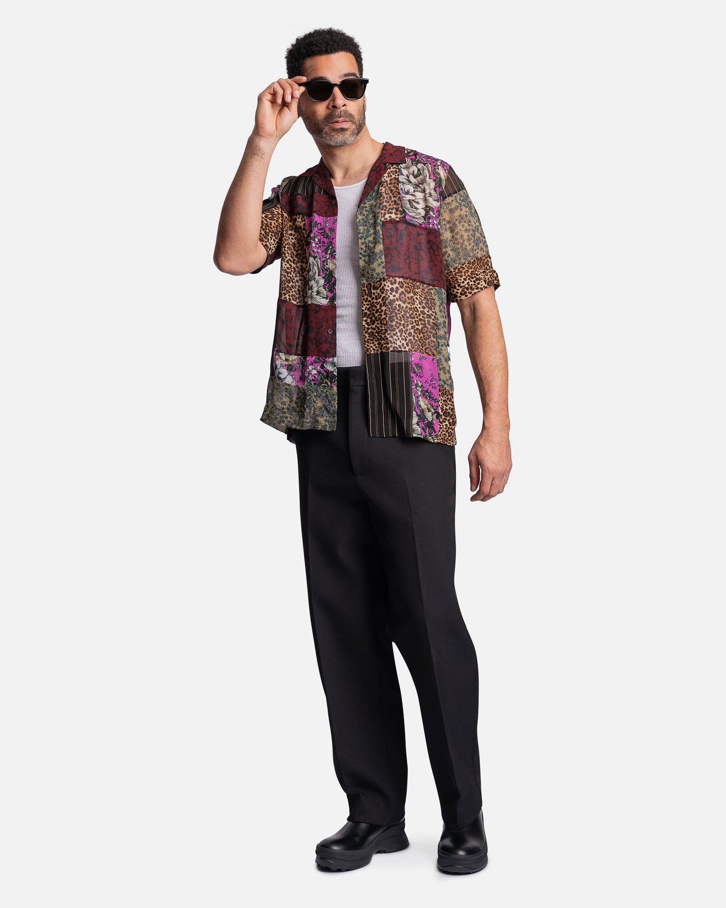 Dries Van Noten Men's Shirts Carltone Patch Shirt in Black