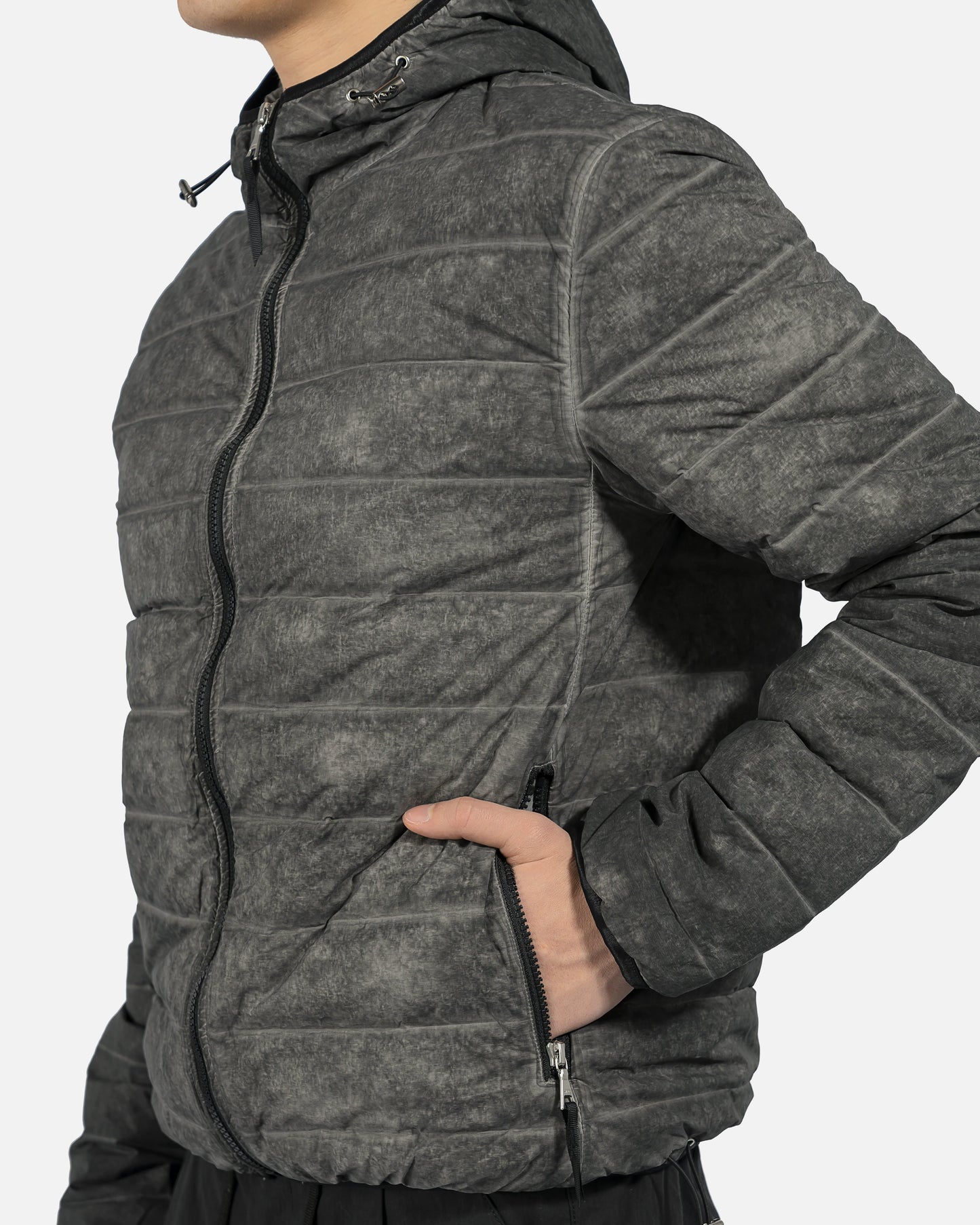 John Elliott Men's Jackets Carson Down Full Zip in Magnesium Patina