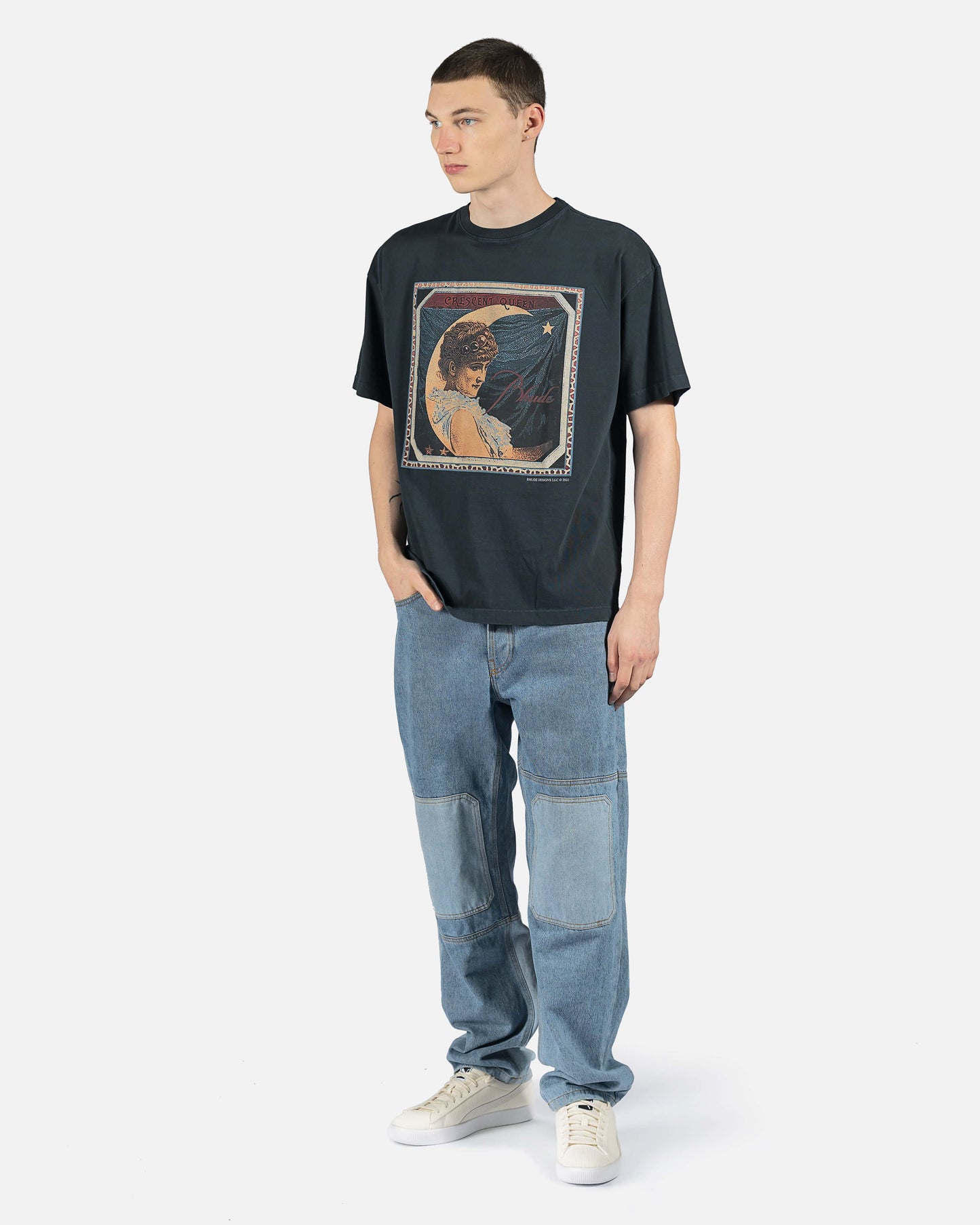 Rhude Men's T-Shirts Celestial Tee in Black