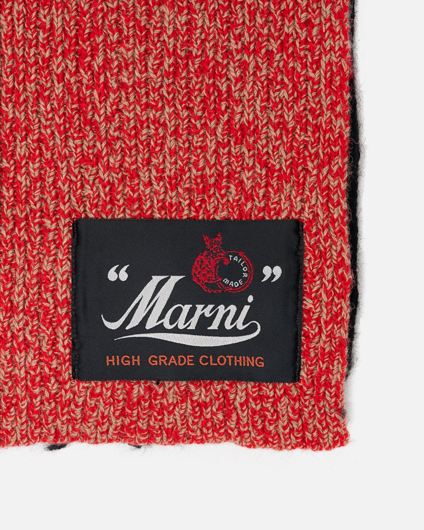 Marni Scarves College Style Knit Scarf in Black