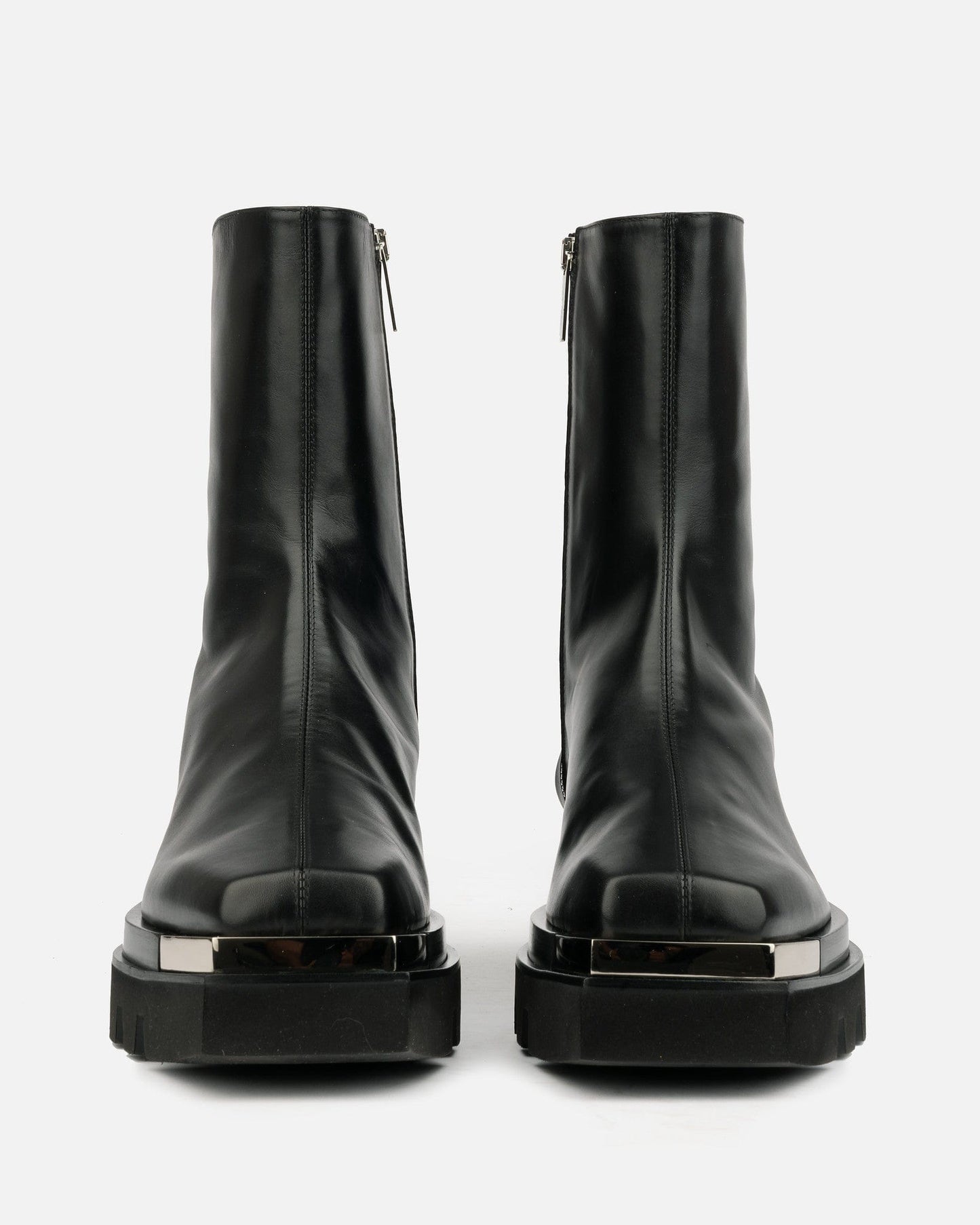 Peter Do Men's Boots Combat Boot in Black/Silver