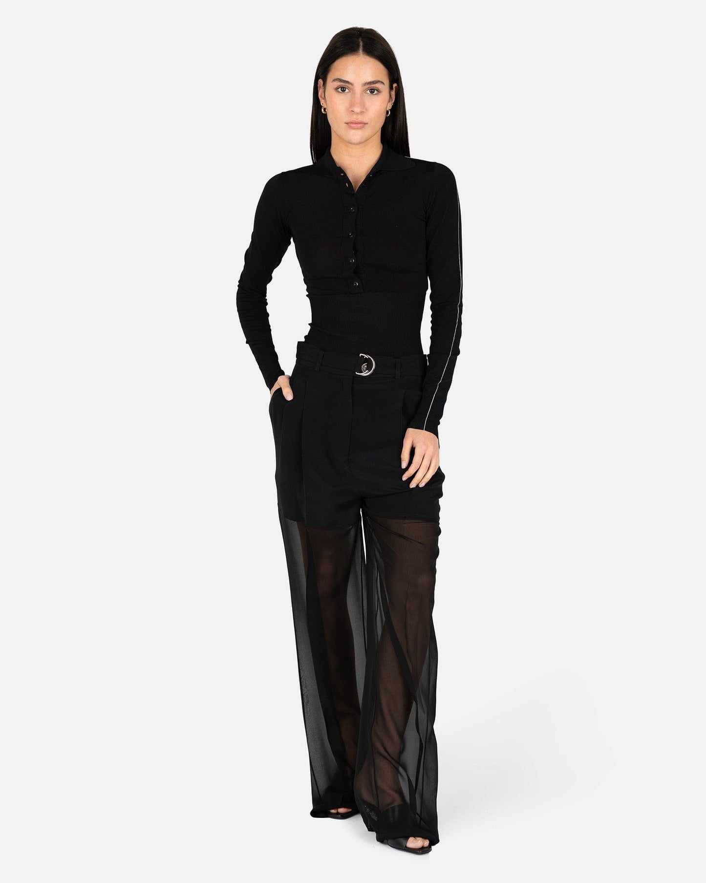 Peter Do Women Pants Combo Tailored Pant in Black