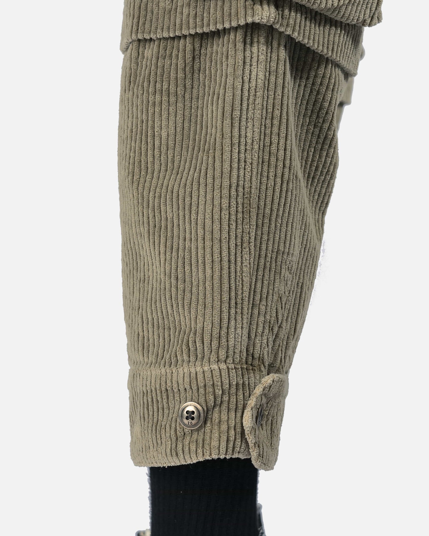 Greg Lauren Men's Pants Corduroy GL Cargo in Grey