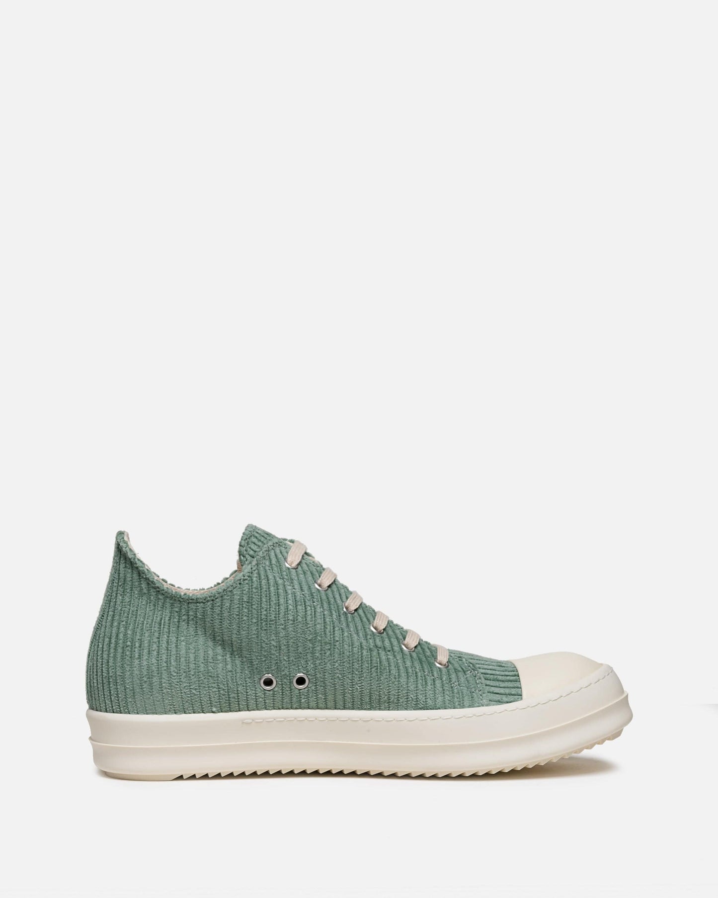 Rick Owens DRKSHDW Men's Sneakers Corduroy Low Ramones in Aqua/Milk