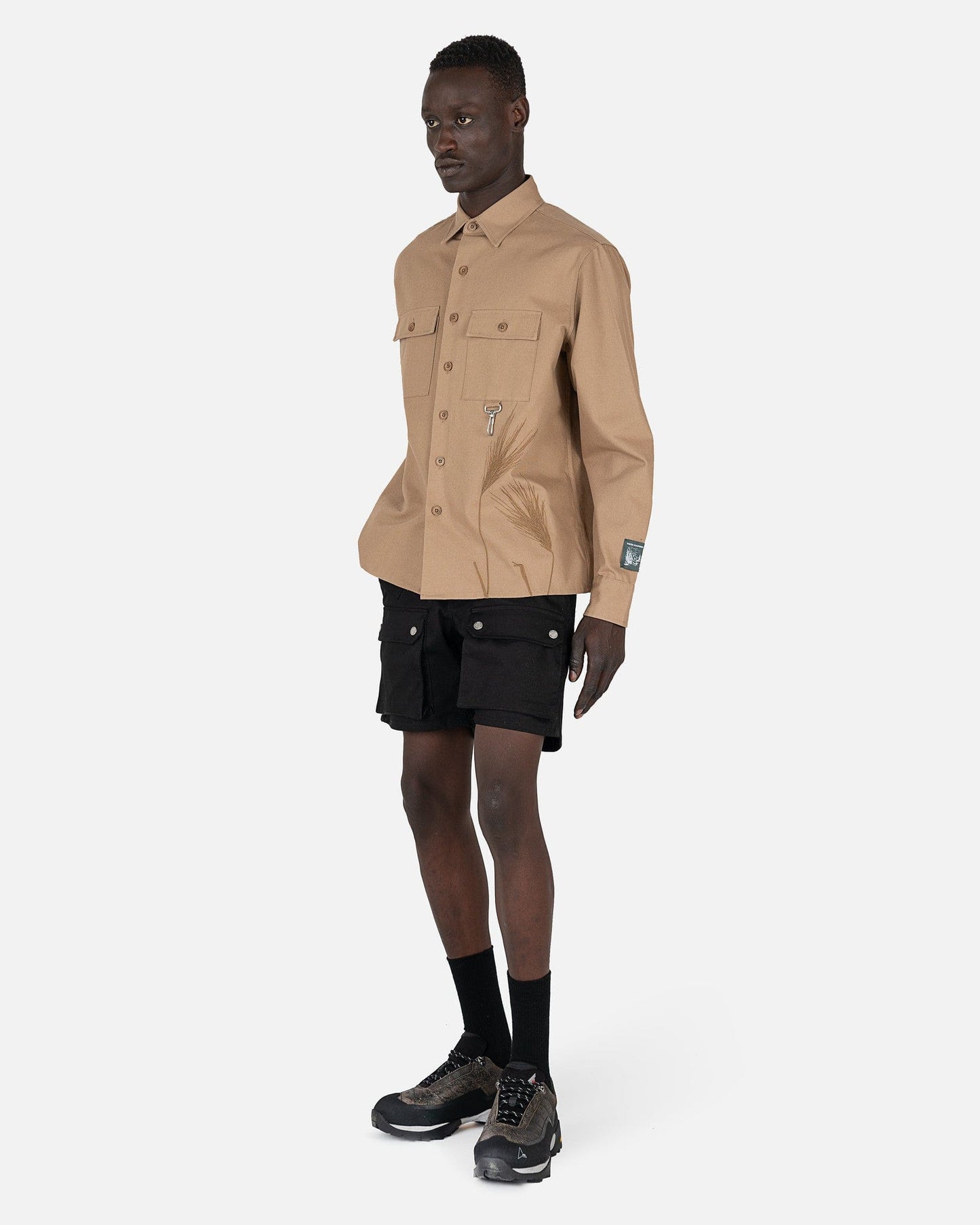 Reese Cooper Men's Shorts Cotton Cargo Shorts in Black