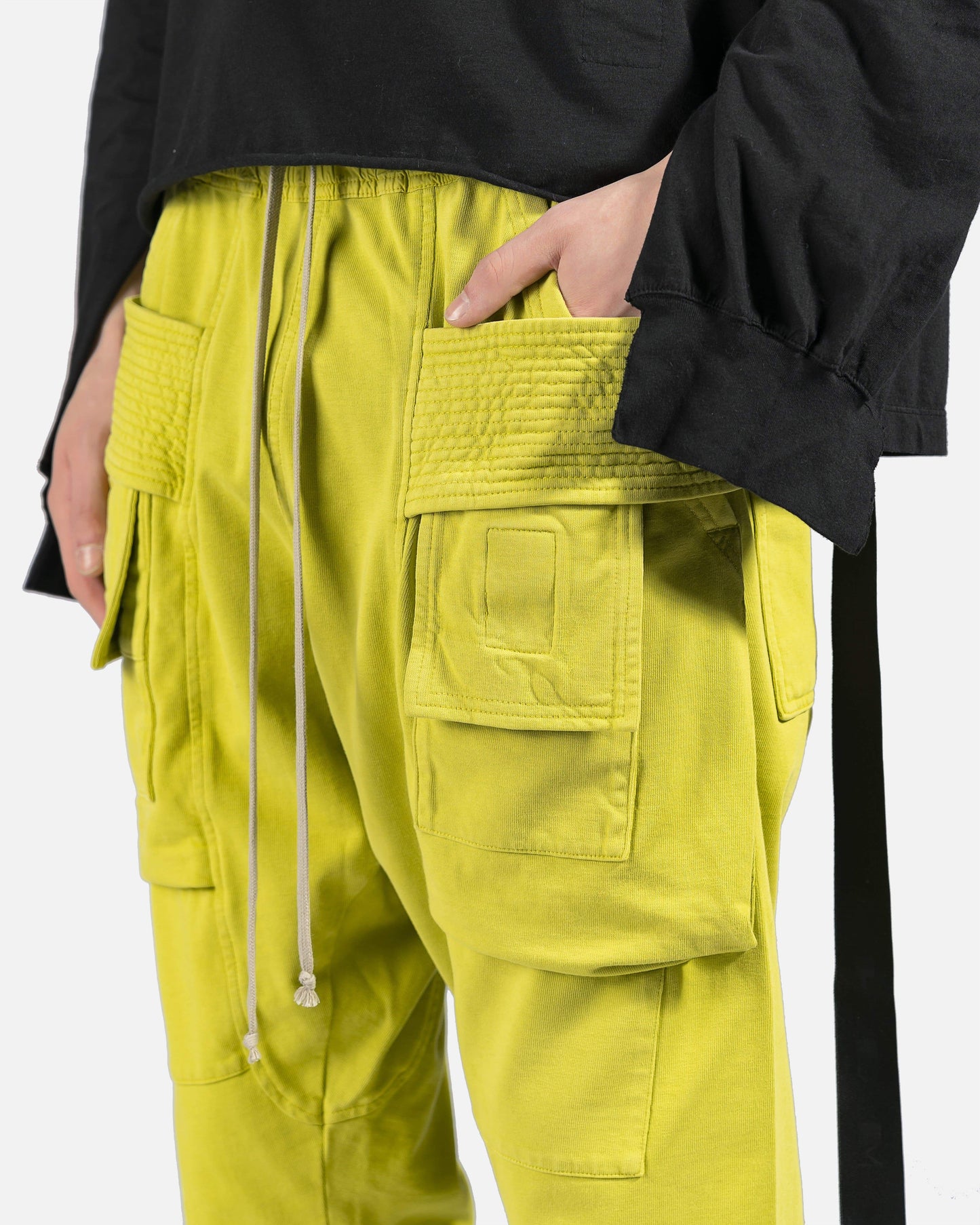 Rick Owens DRKSHDW Men's Pants Creatch Cargo Drawstring in Acid