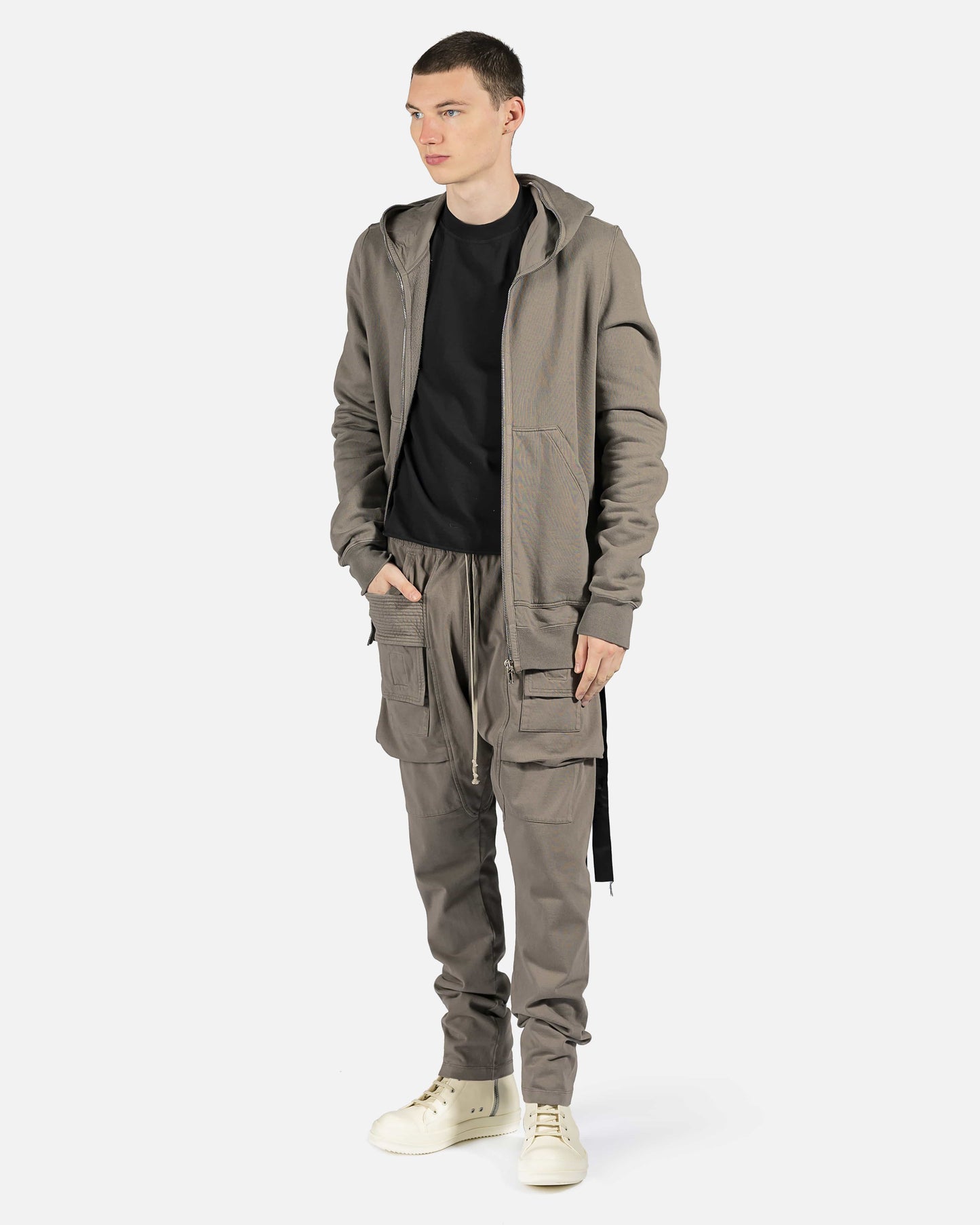 Rick Owens DRKSHDW Men's Pants Creatch Cargo Drawstring in Dust