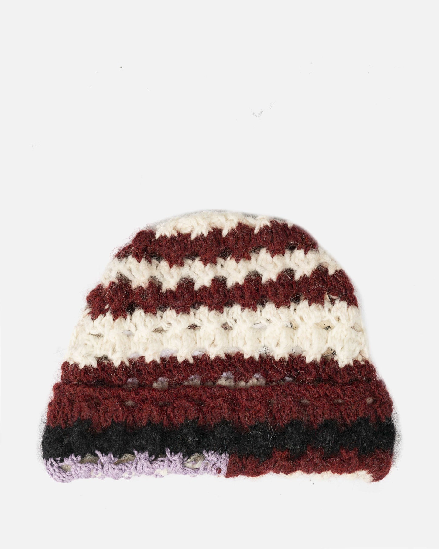 Marni Men's Hats Crochet Beanie in Burgundy