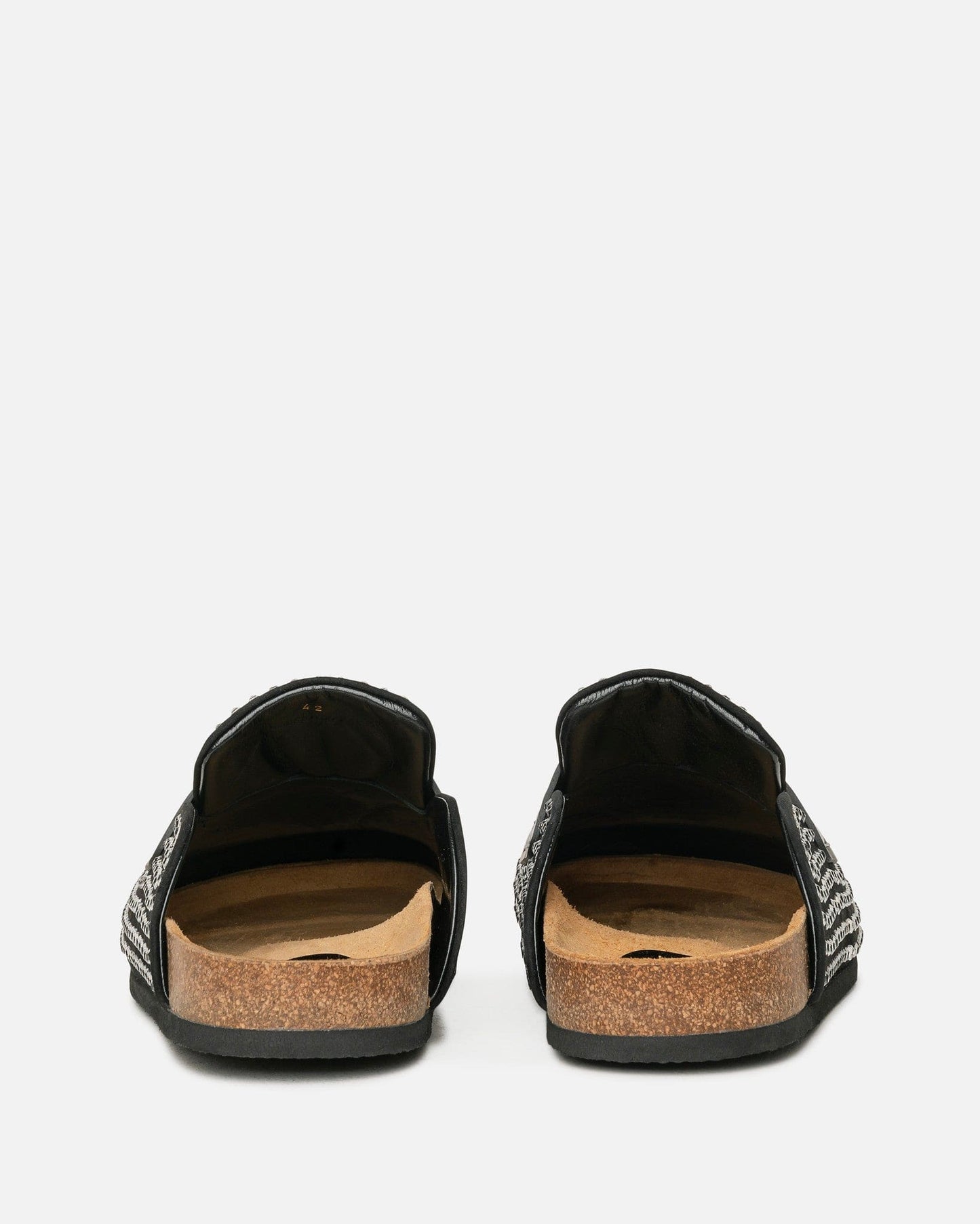 JW Anderson Men's Shoes Crystal Embellished Loafers in Black