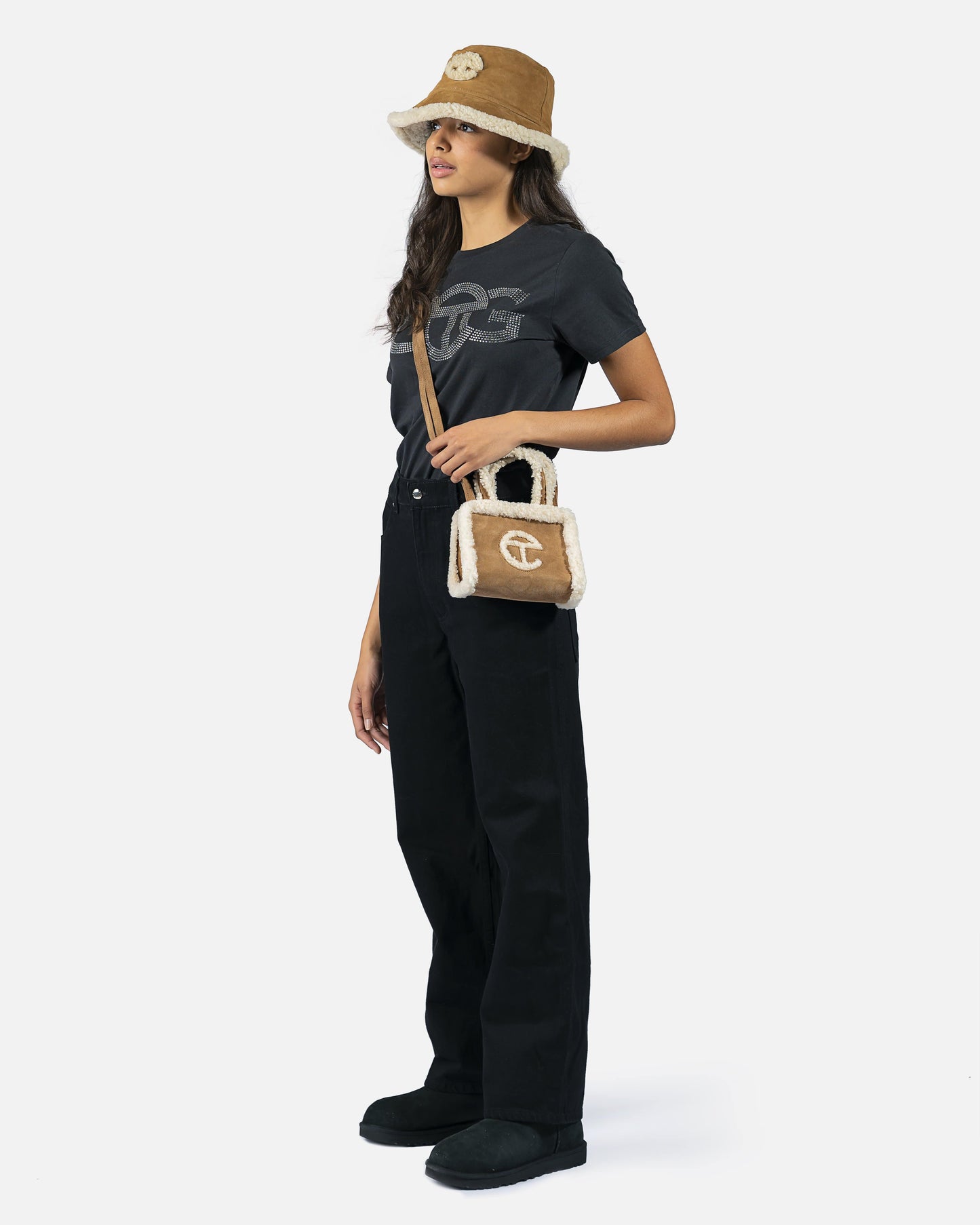 UGG x Telfar Releases Crystal Logo Tee in Black