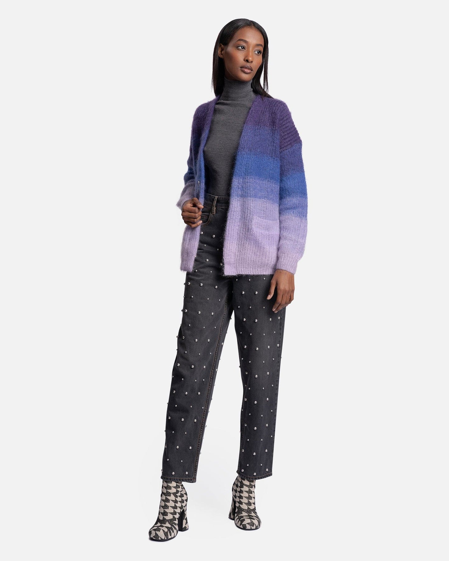 Isabel Marant Etoile Women Sweaters Dana Cardigan in Royal Blue/Lilac