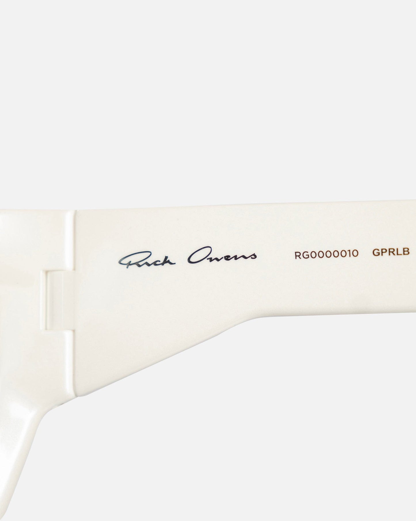 Rick Owens Eyewear Davis Sunglasses in Pearl Temple/Black Lens