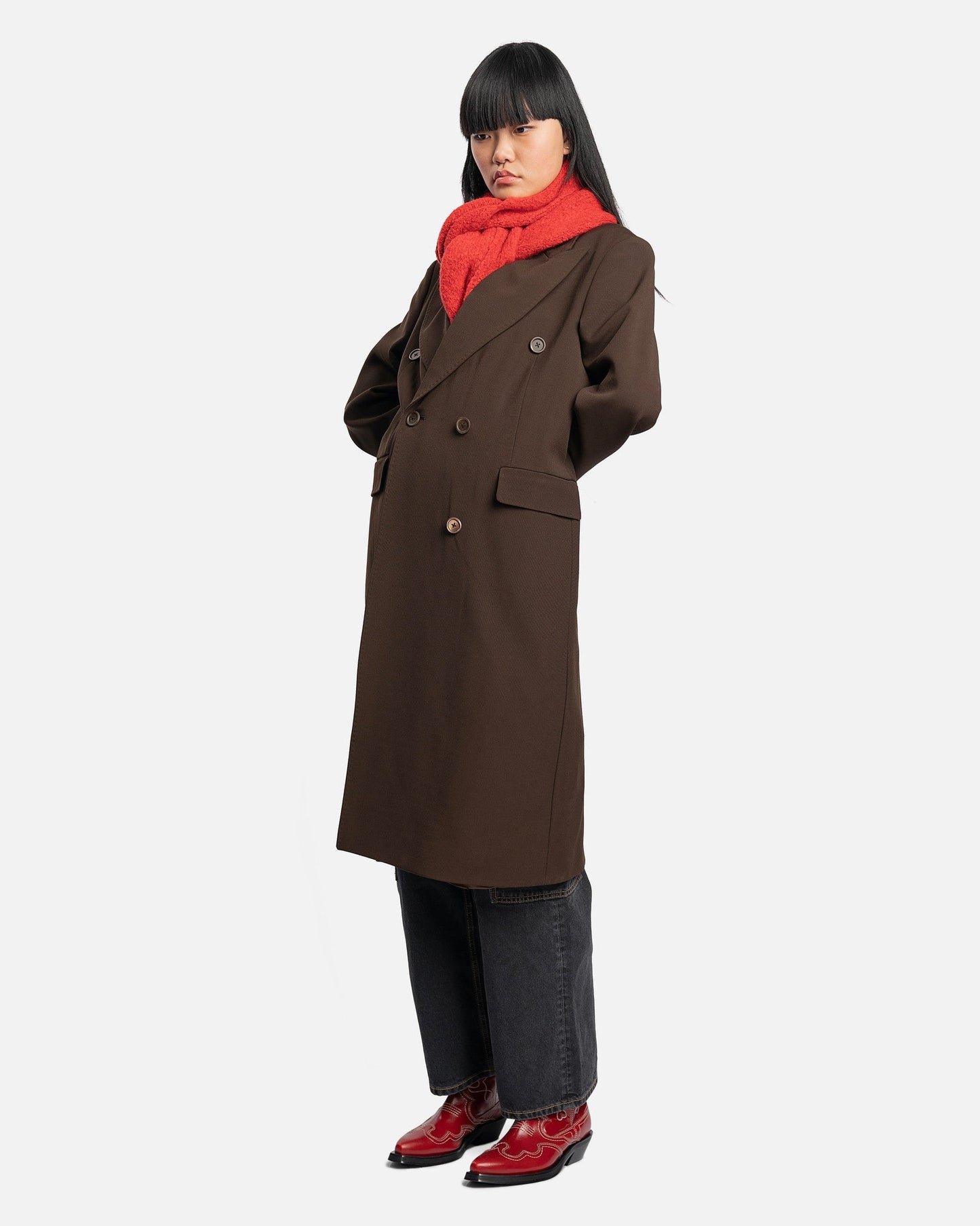 Our Legacy Women Jackets DB Coat in Brown Exquisite Wool