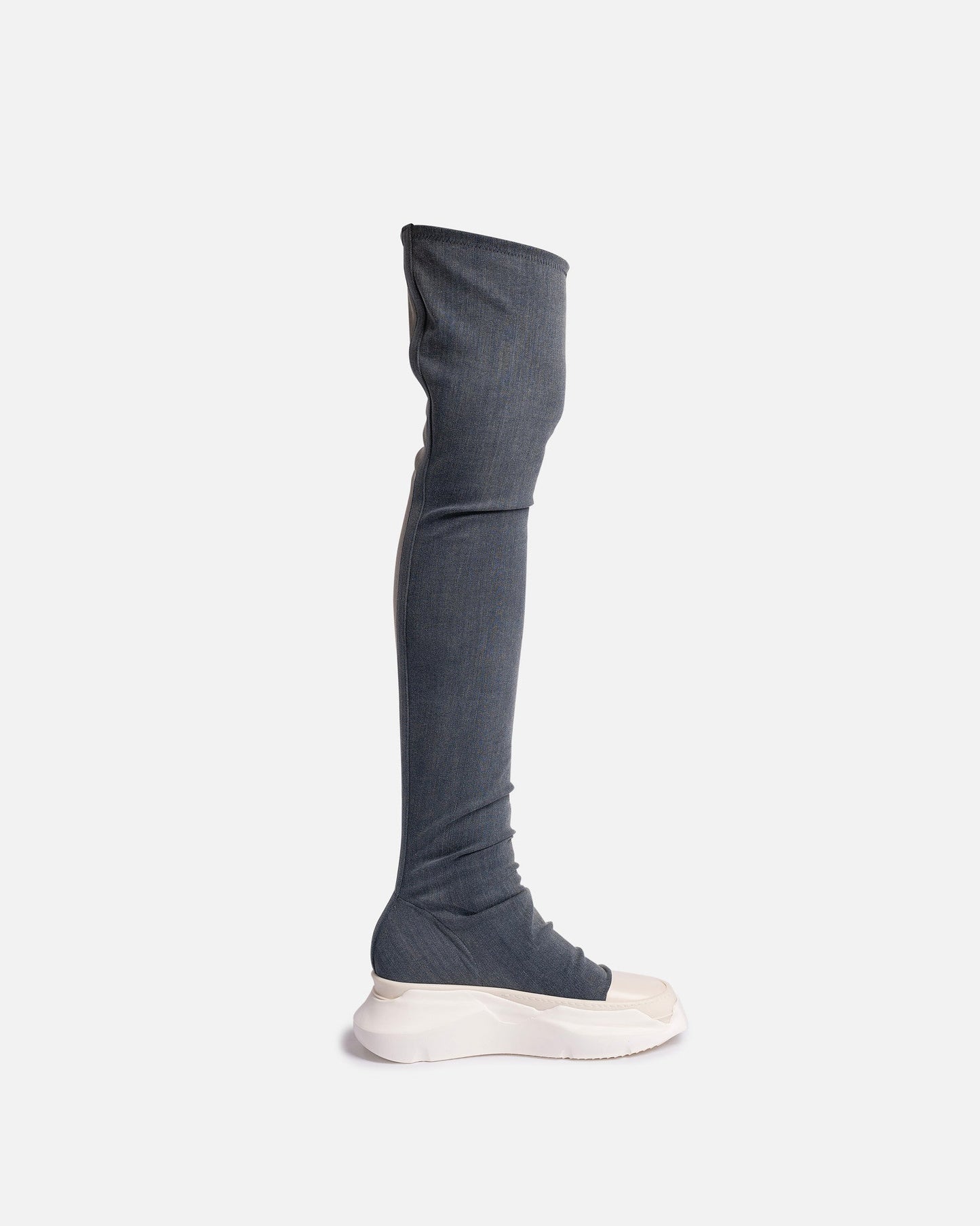 Rick Owens DRKSHDW Women's Shoes Denim Abstract Stockings in Mineral Pearl Degrade/Milk
