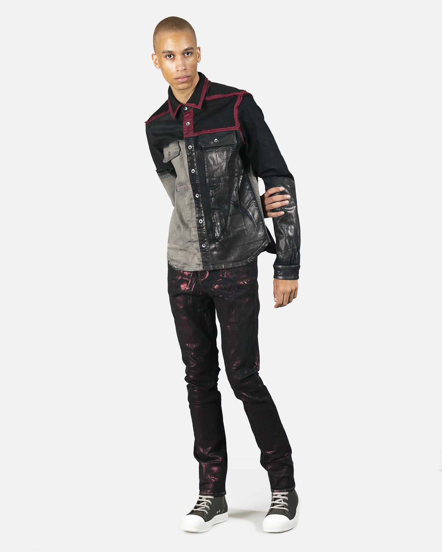 Rick Owens DRKSHDW Men's Jackets Denim Outershirt in Multi