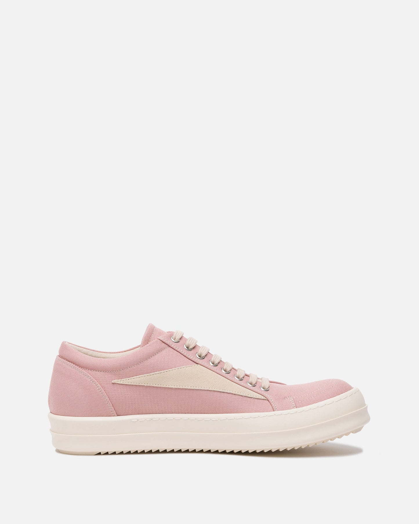 Rick Owens Men's Sneakers Denim Vintage Sneakers in Faded Pink/Pearl