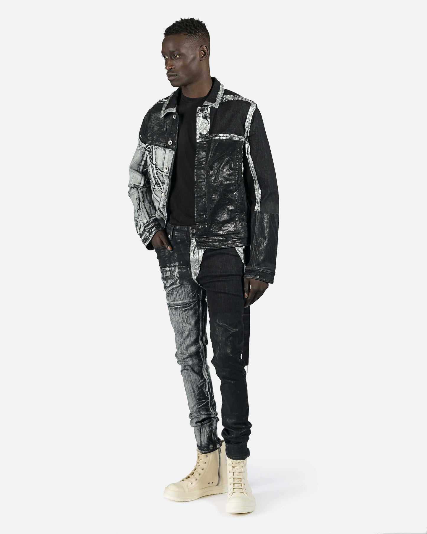 Rick Owens DRKSHDW Men's Jackets Denim Worker Jacket in Multi