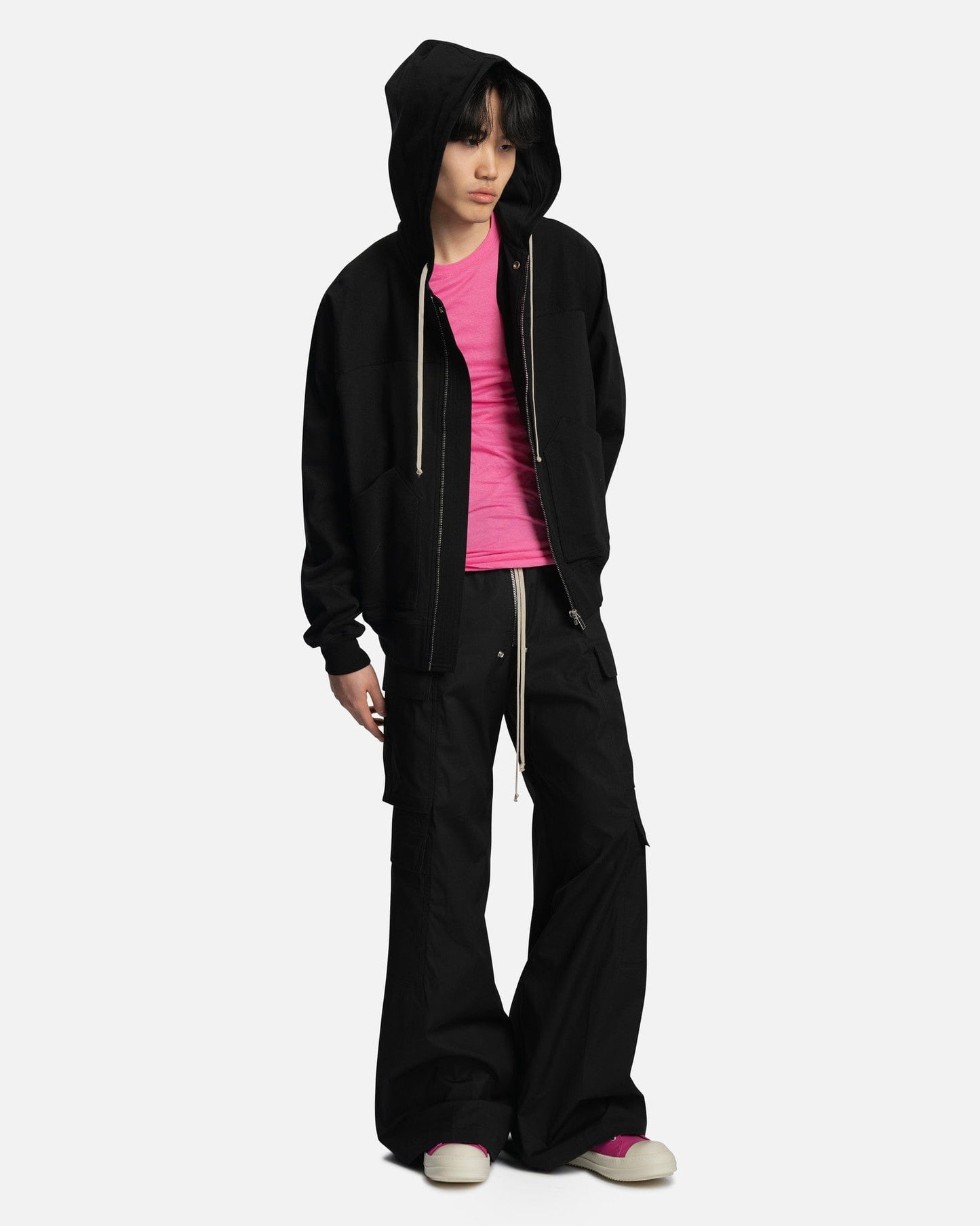 Rick Owens Men's T-Shirts Double LS T in Hot Pink