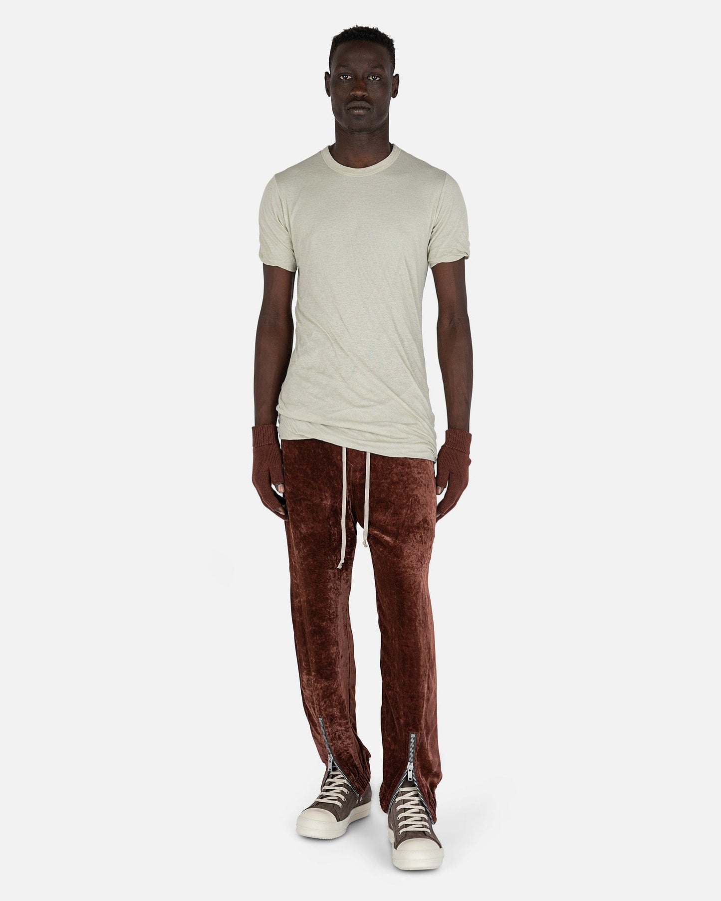 Rick Owens Men's T-Shirts Double Shortsleeve T-Shirt in Pearl