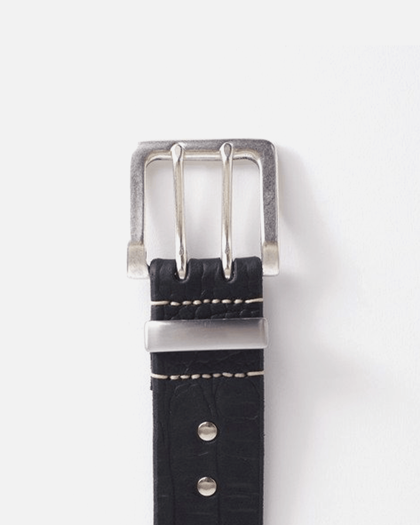 Our Legacy Leather Goods Double Tongue Belt in Black