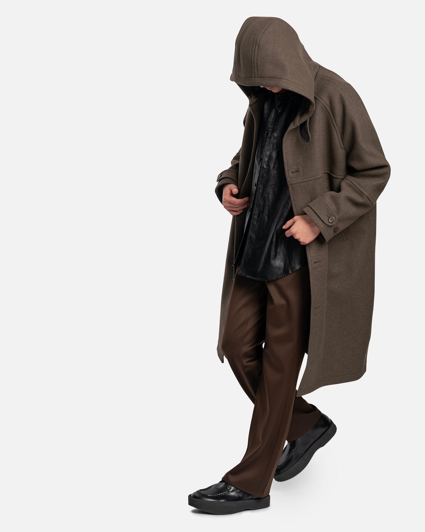 Our Legacy Men's Jackets Duffel in Moss Green Abbey Melton