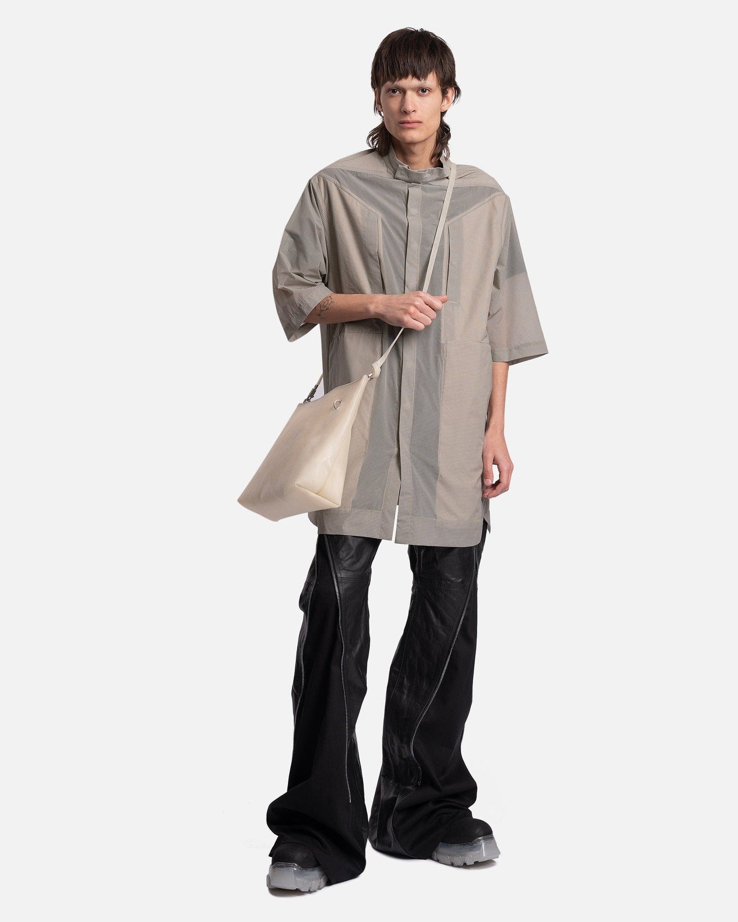 Rick Owens Men's T-Shirts EDFU Magnum Shirt in Pearl