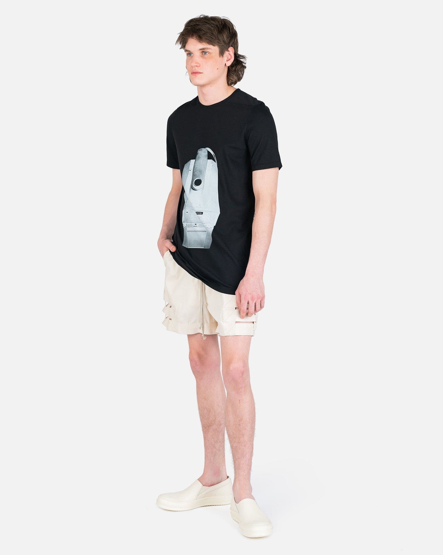 Rick Owens Men's Shorts Elastic Spartan Boxer Shorts in Natural