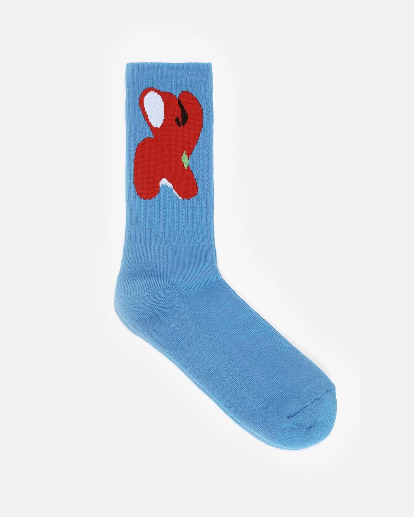 JW Anderson Men's Socks Elephant Short Ankle Socks in Aqua