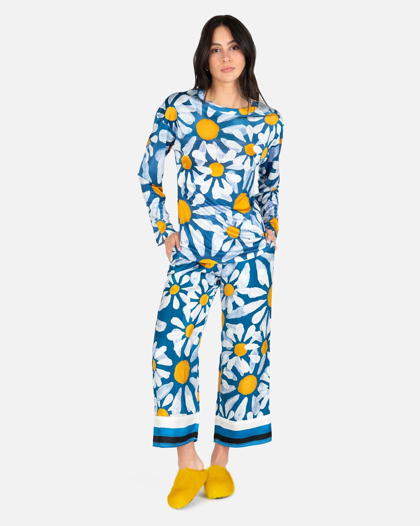 Marni Women Tops Euphoria Print Fluid Jersey in Royal