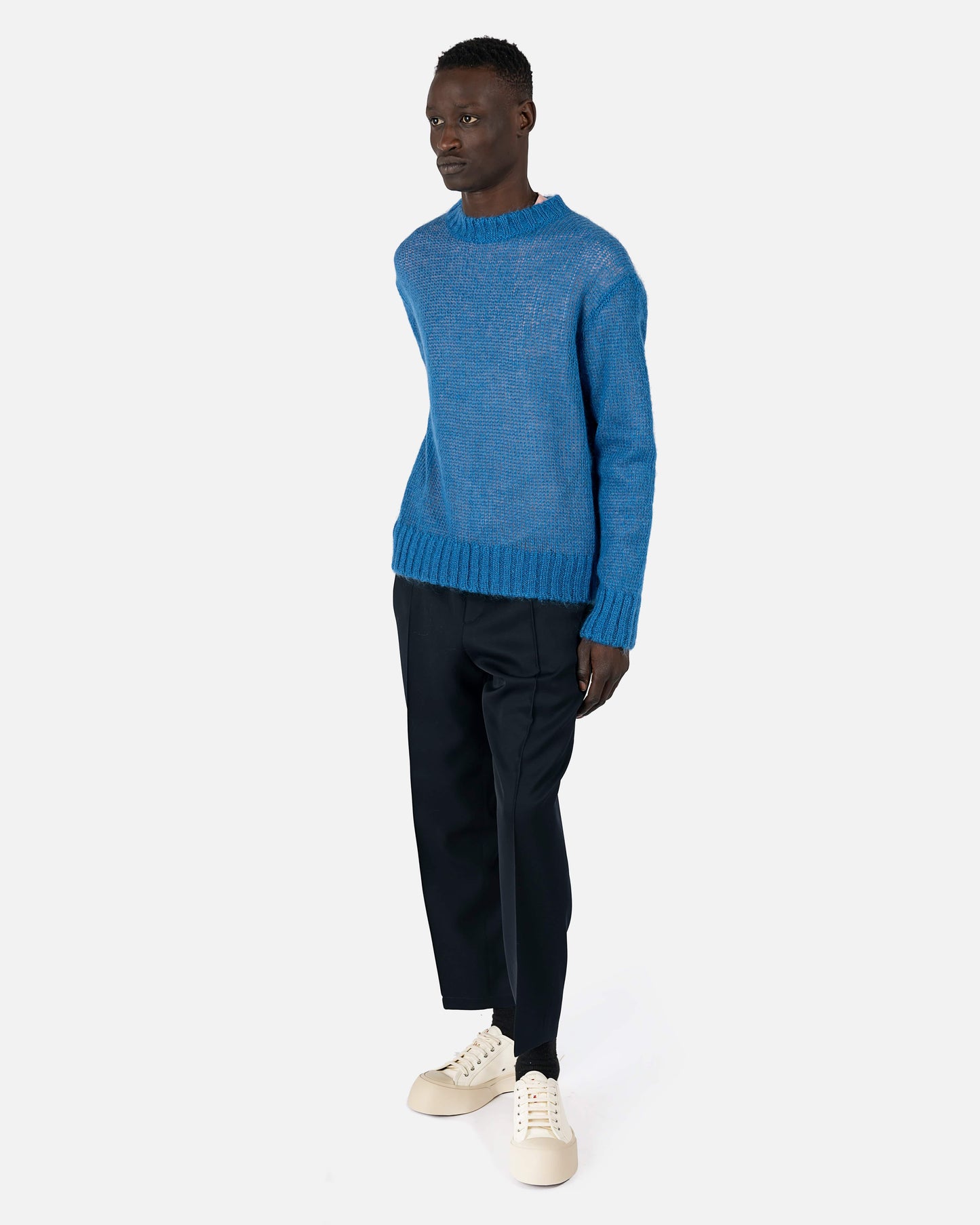 Jil Sander Men's Pants Fine Dry Wool Trousers in Blue Notte