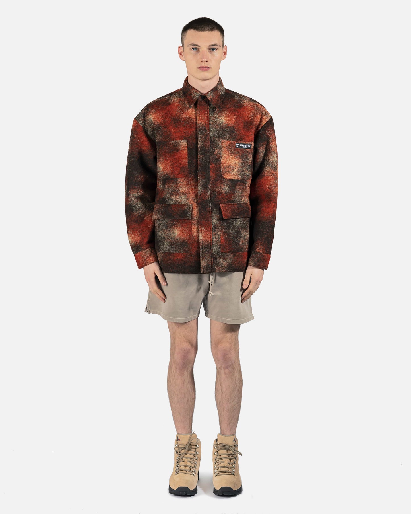 MISBHV Men's Pants Flight Club Padded Overshirt in Red