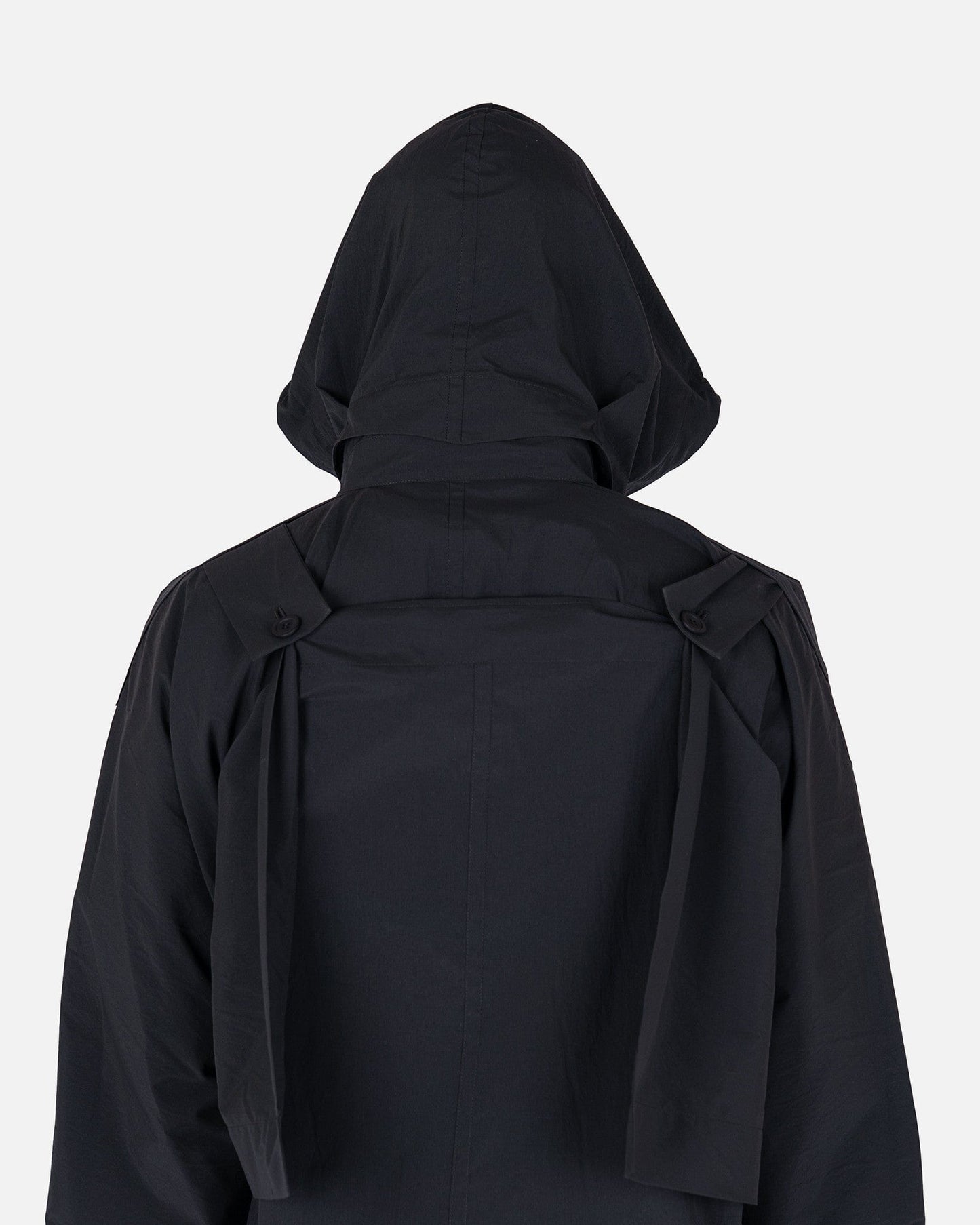 Homme Plissé Issey Miyake Men's Jackets Flip Coat in Black