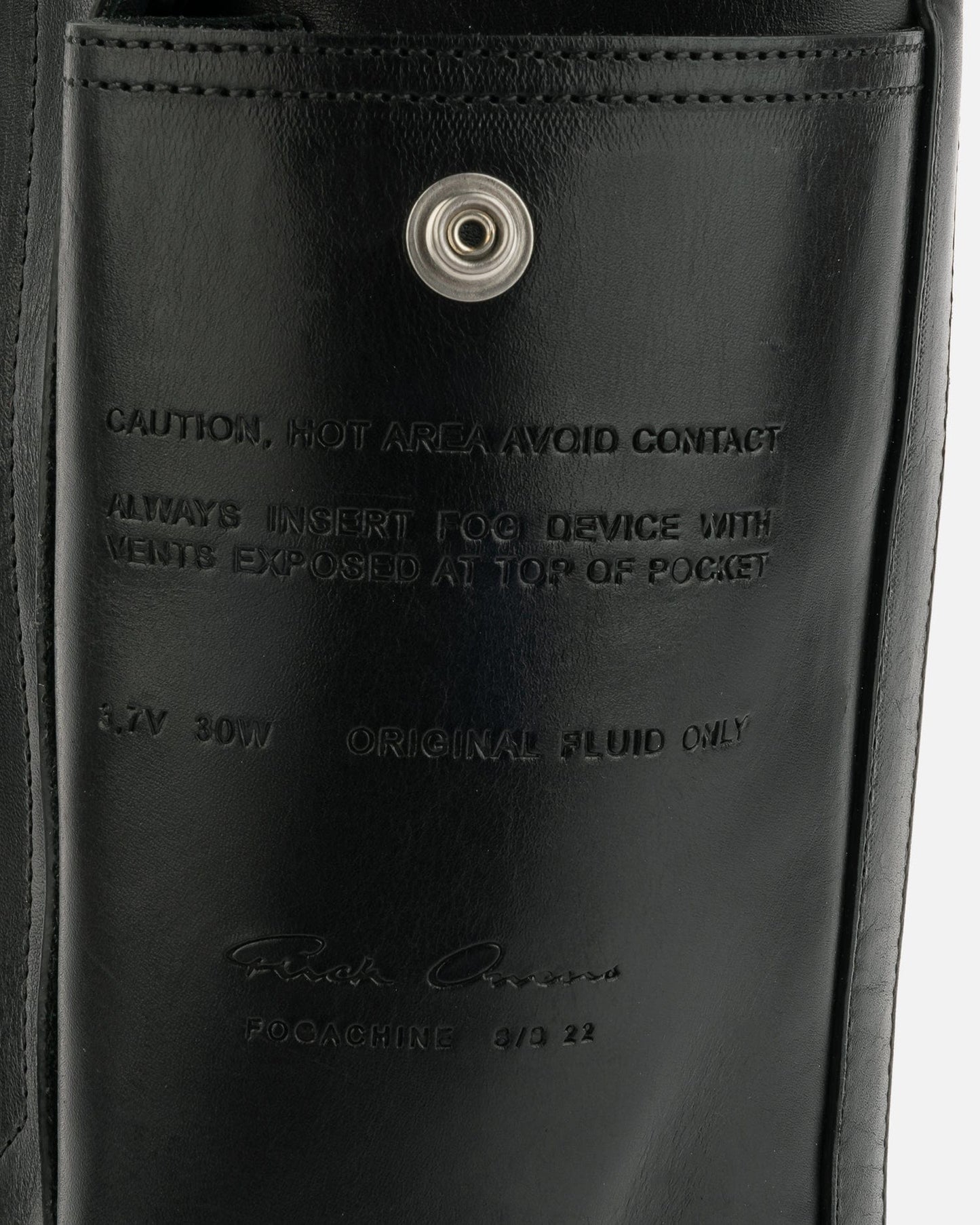 Rick Owens Men's Boots Fogpocket Beveled Kiss Boot in Black/Clear