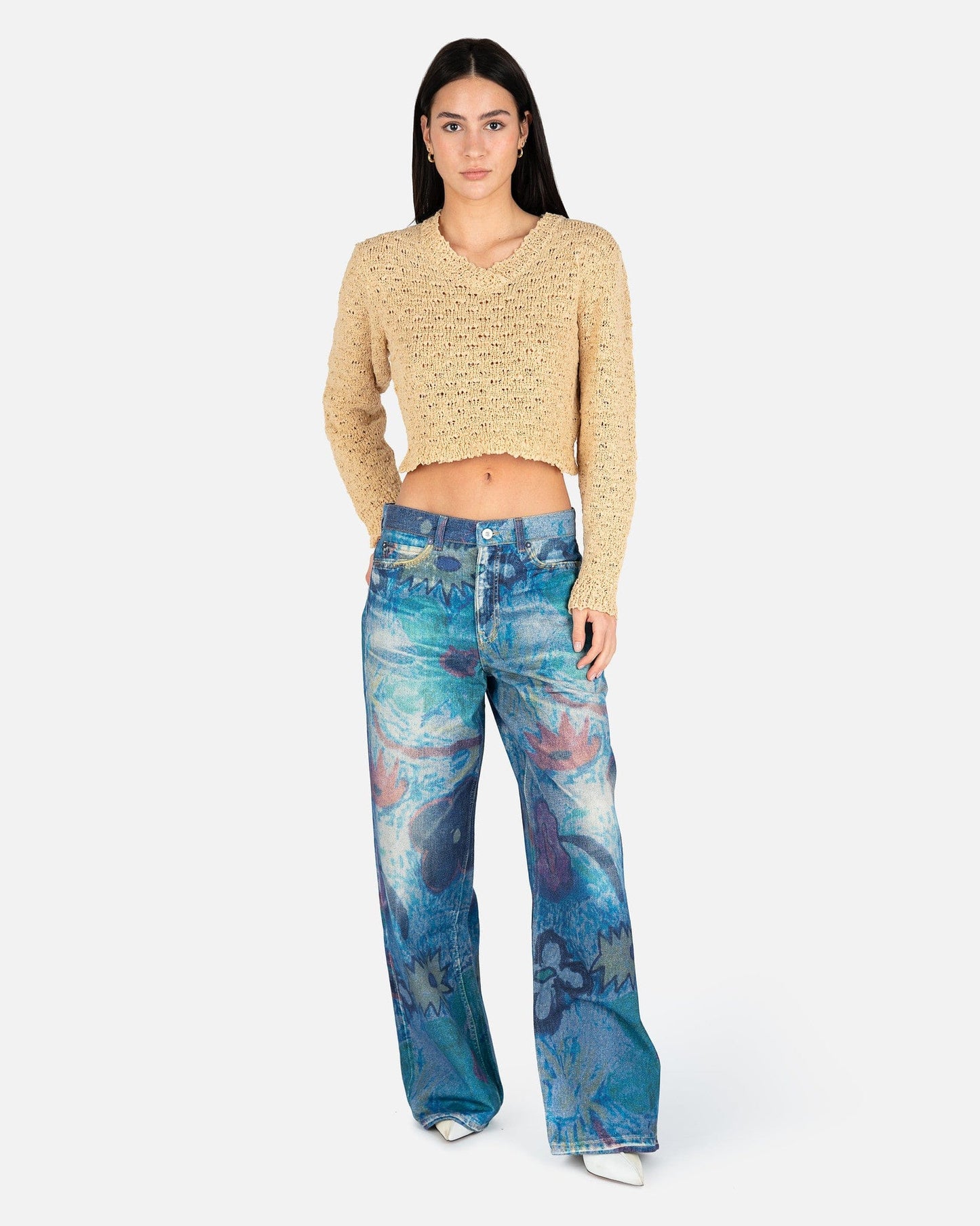 Our Legacy Women Pants Full Cut Denim in Digital Chalk