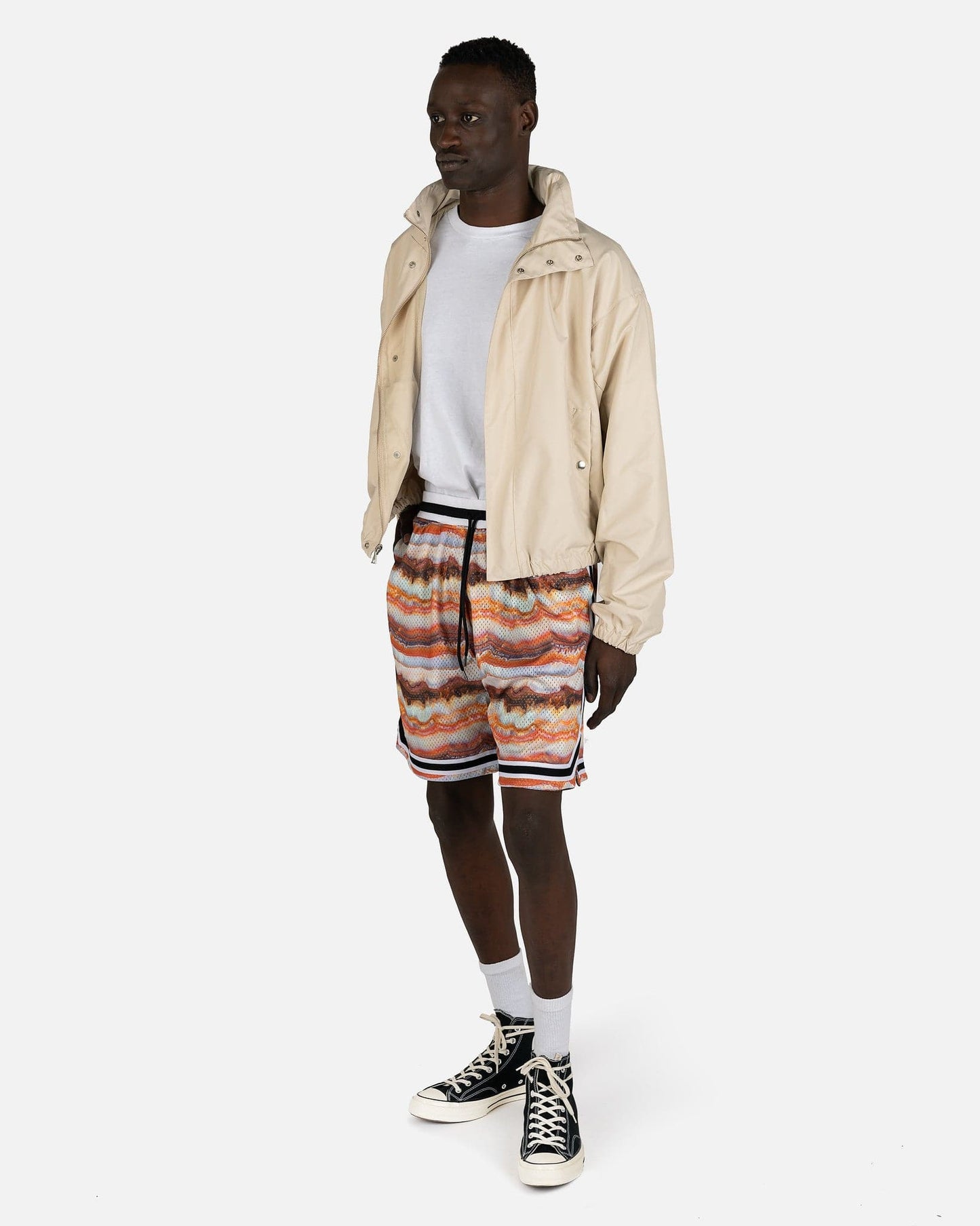 John Elliott Men's Shorts Game Shorts in Geo Wonderland