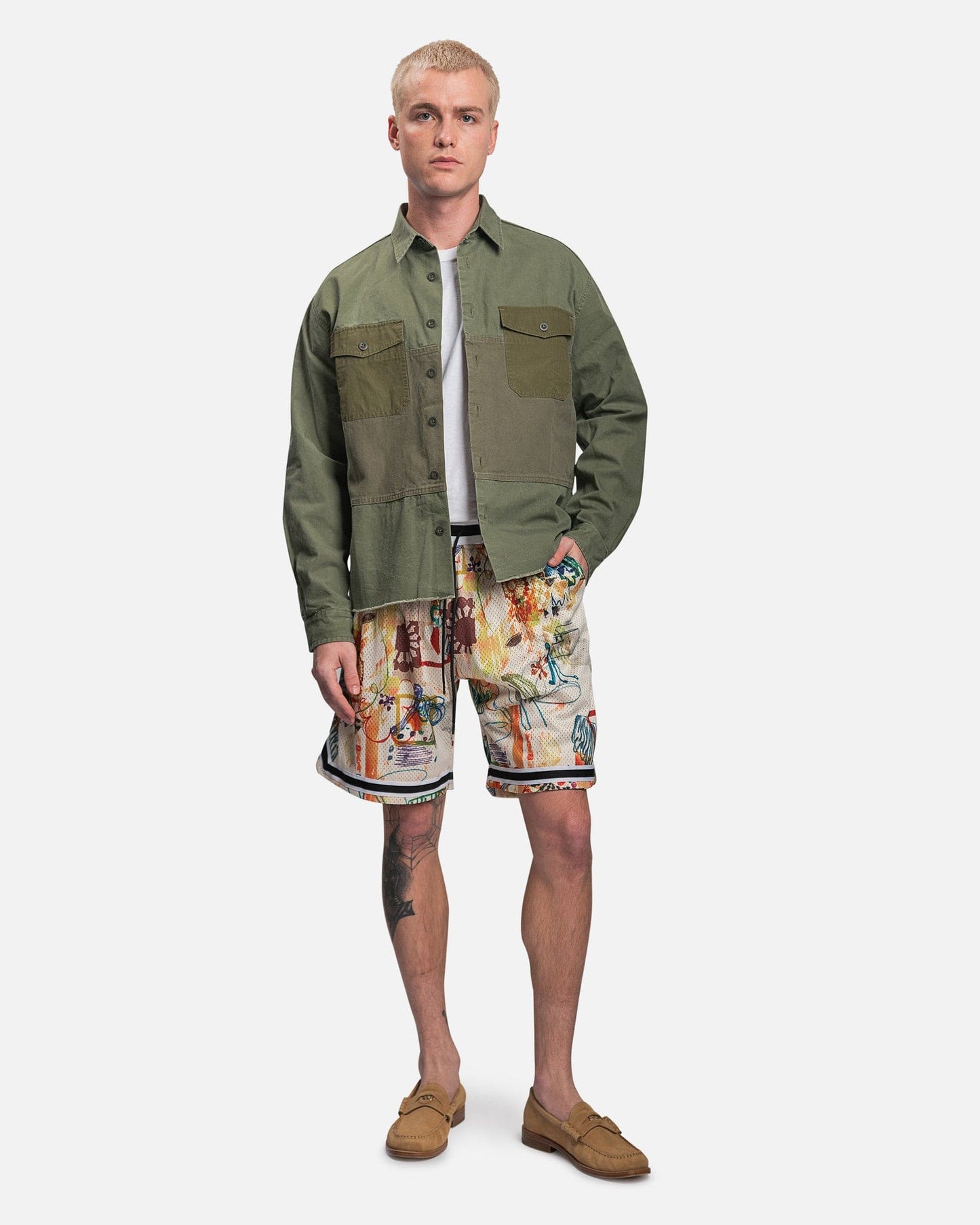 John Elliott Men's Shorts Game Shorts in Scribble