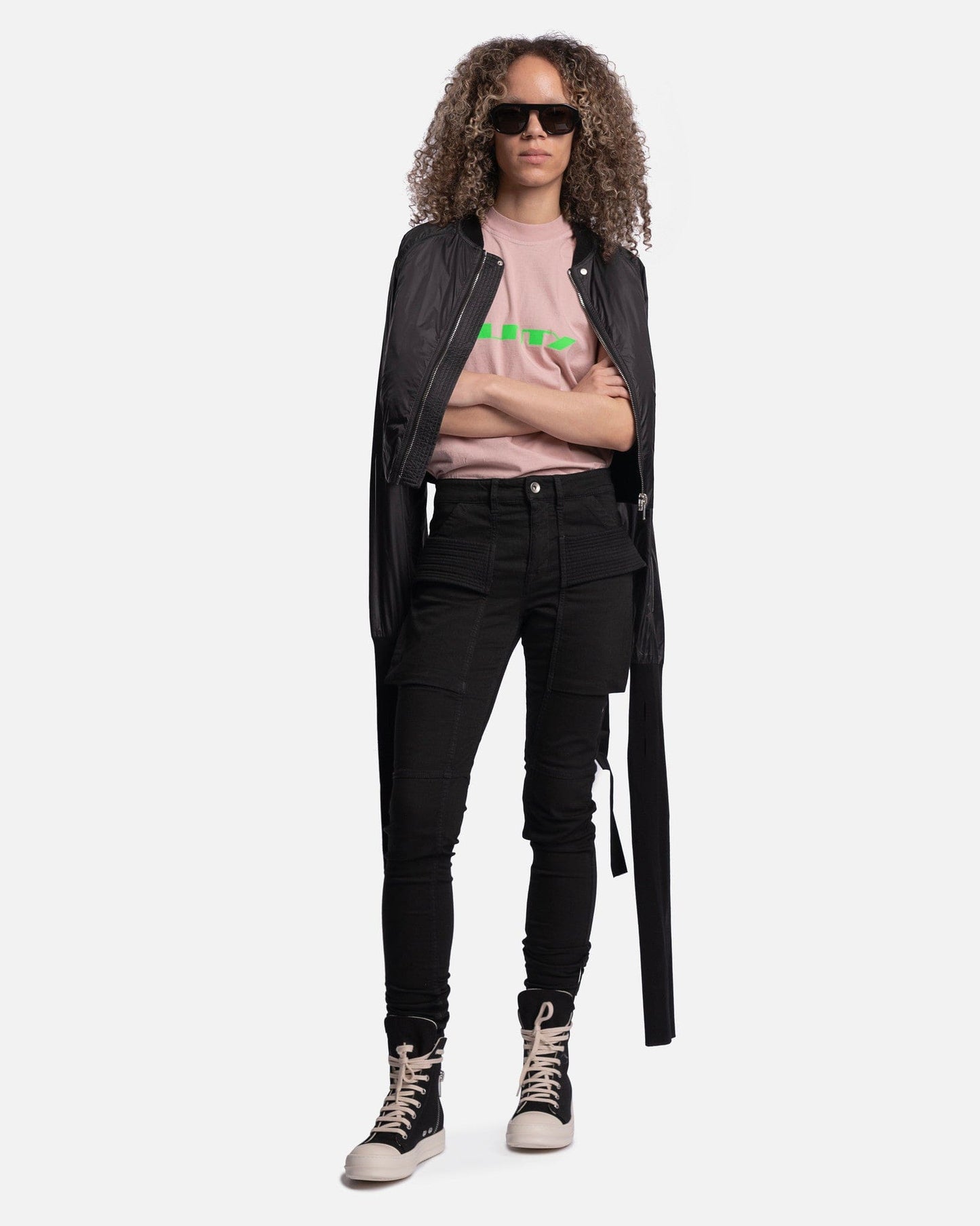 Rick Owens DRKSHDW Women Jackets Gauntlet Faun Bomber in Black