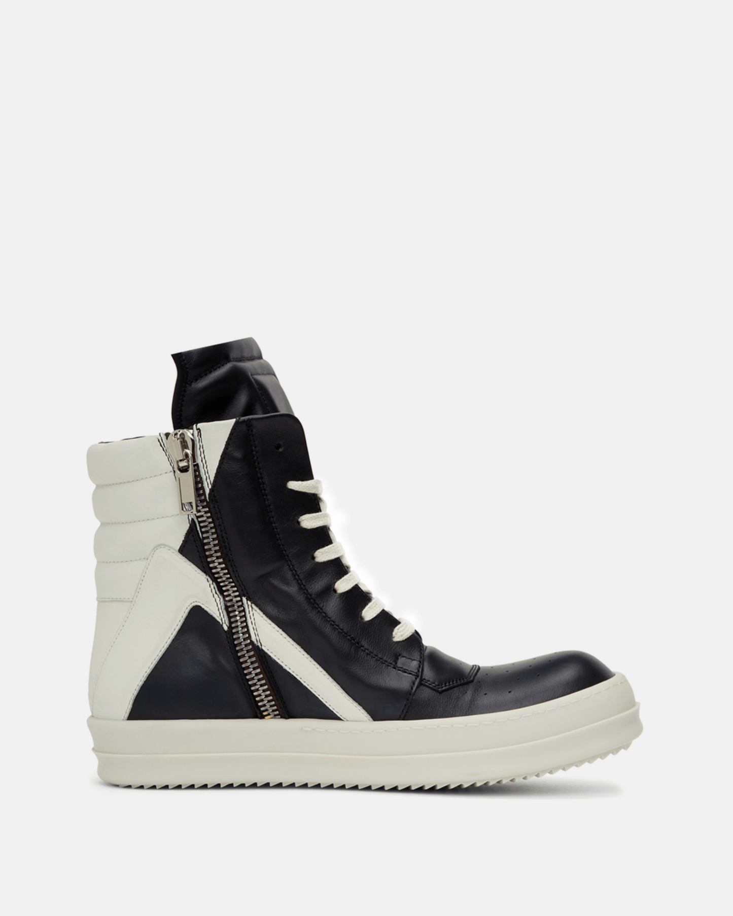 Rick Owens Men's Sneakers Geobasket in Black/Milk